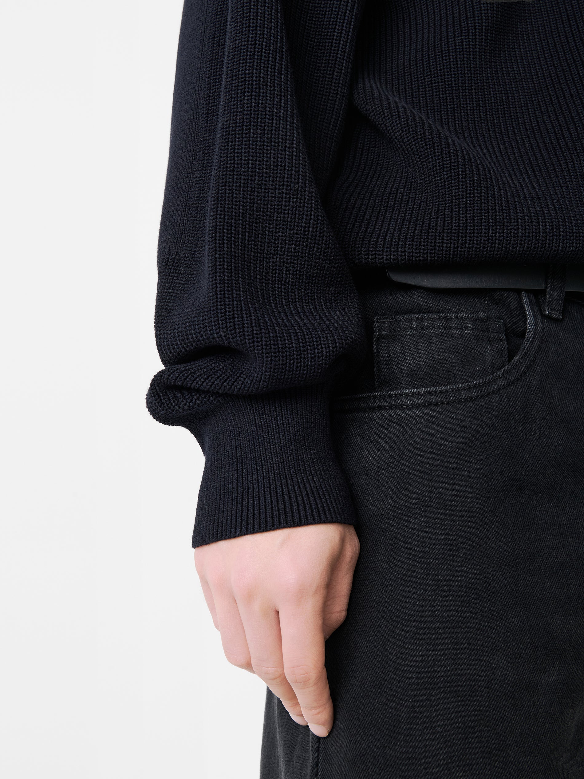 Bourne Knit in Darkest Navy - Studio Nicholson