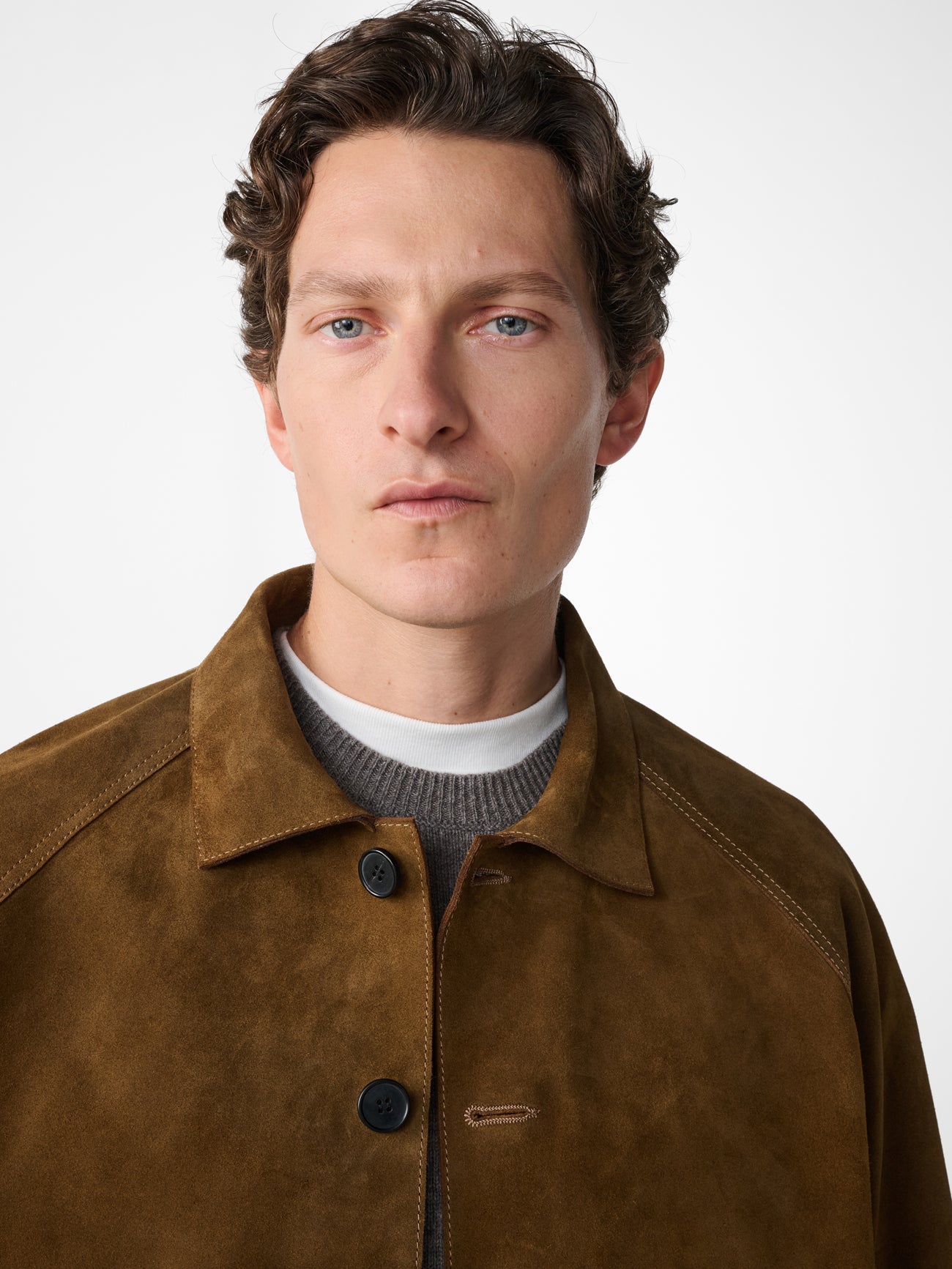 Bowe Suede Jacket in Mustard