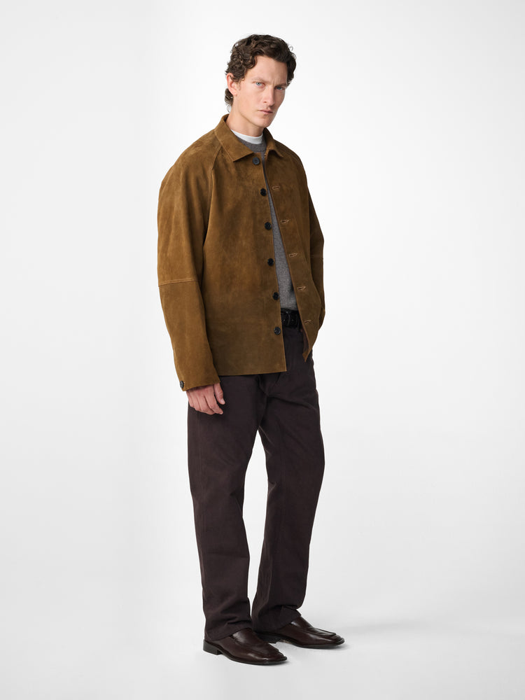 Bowe Suede Jacket in Mustard