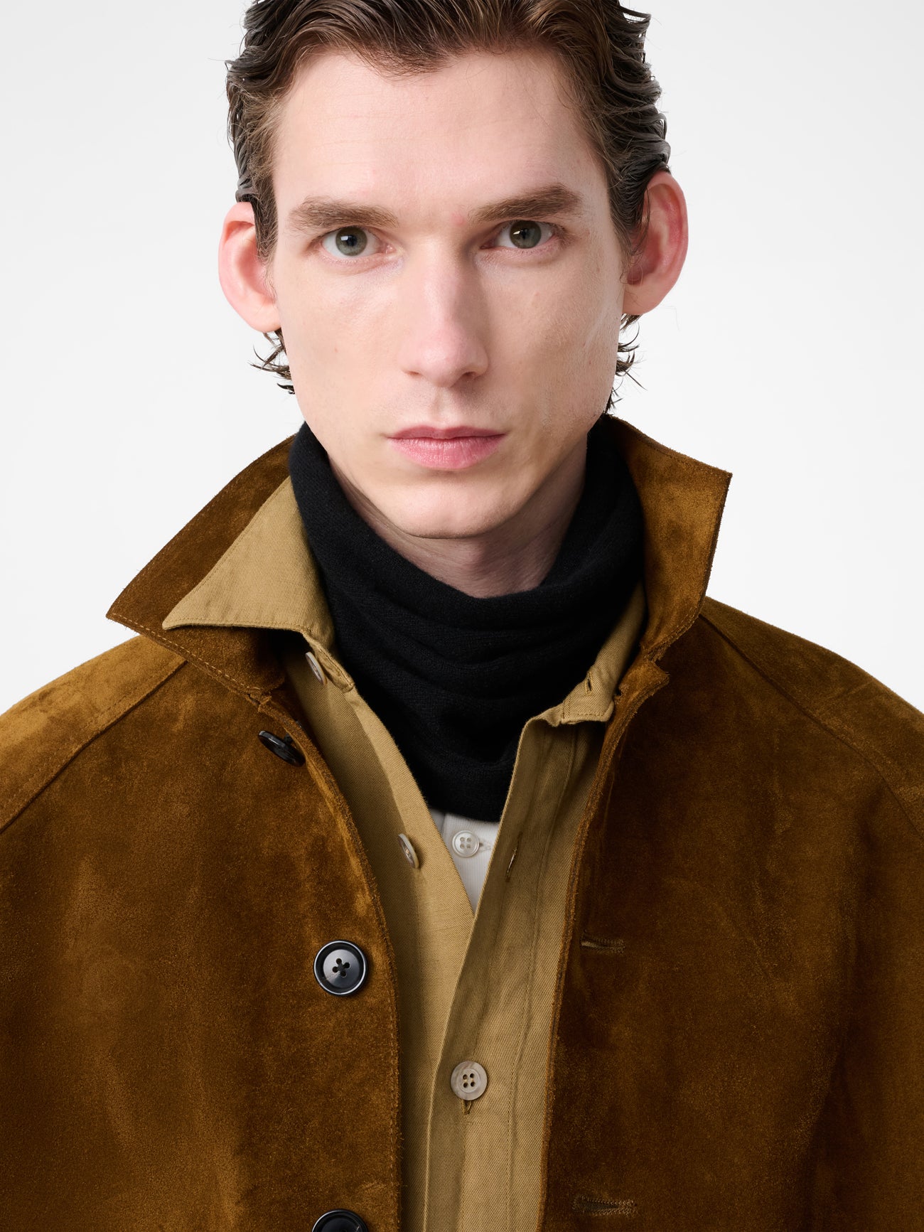 Bowe Suede Jacket in Mustard