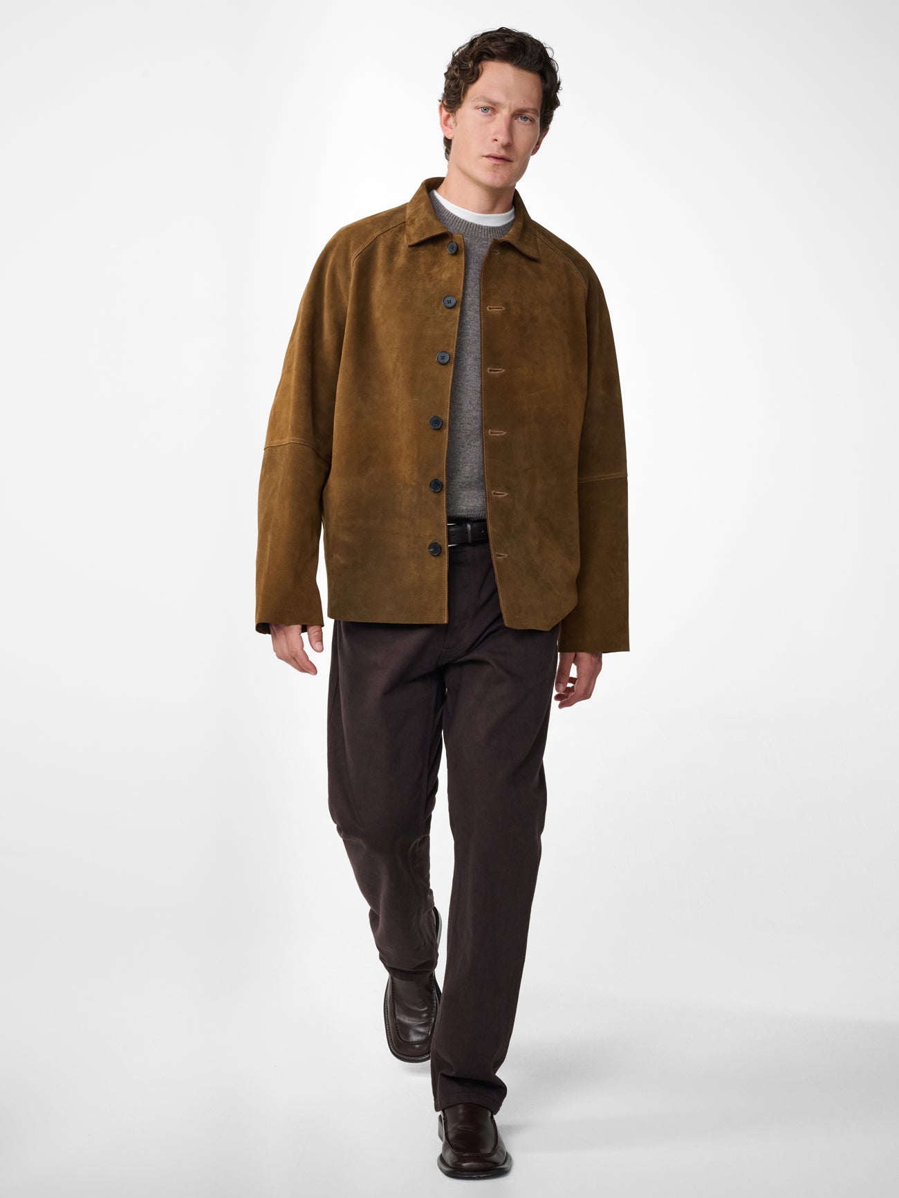 Bowe Suede Jacket in Mustard