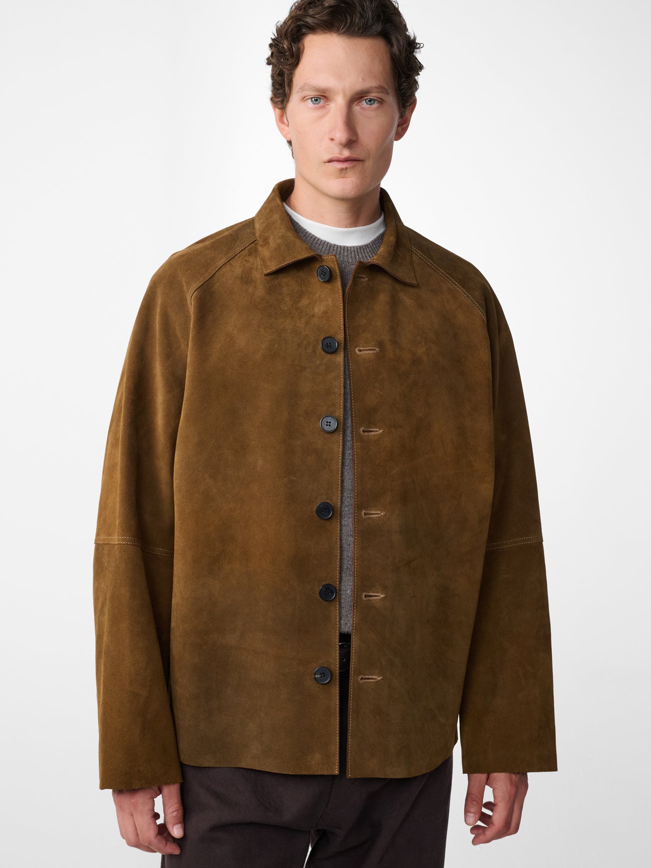 Bowe Suede Jacket in Mustard