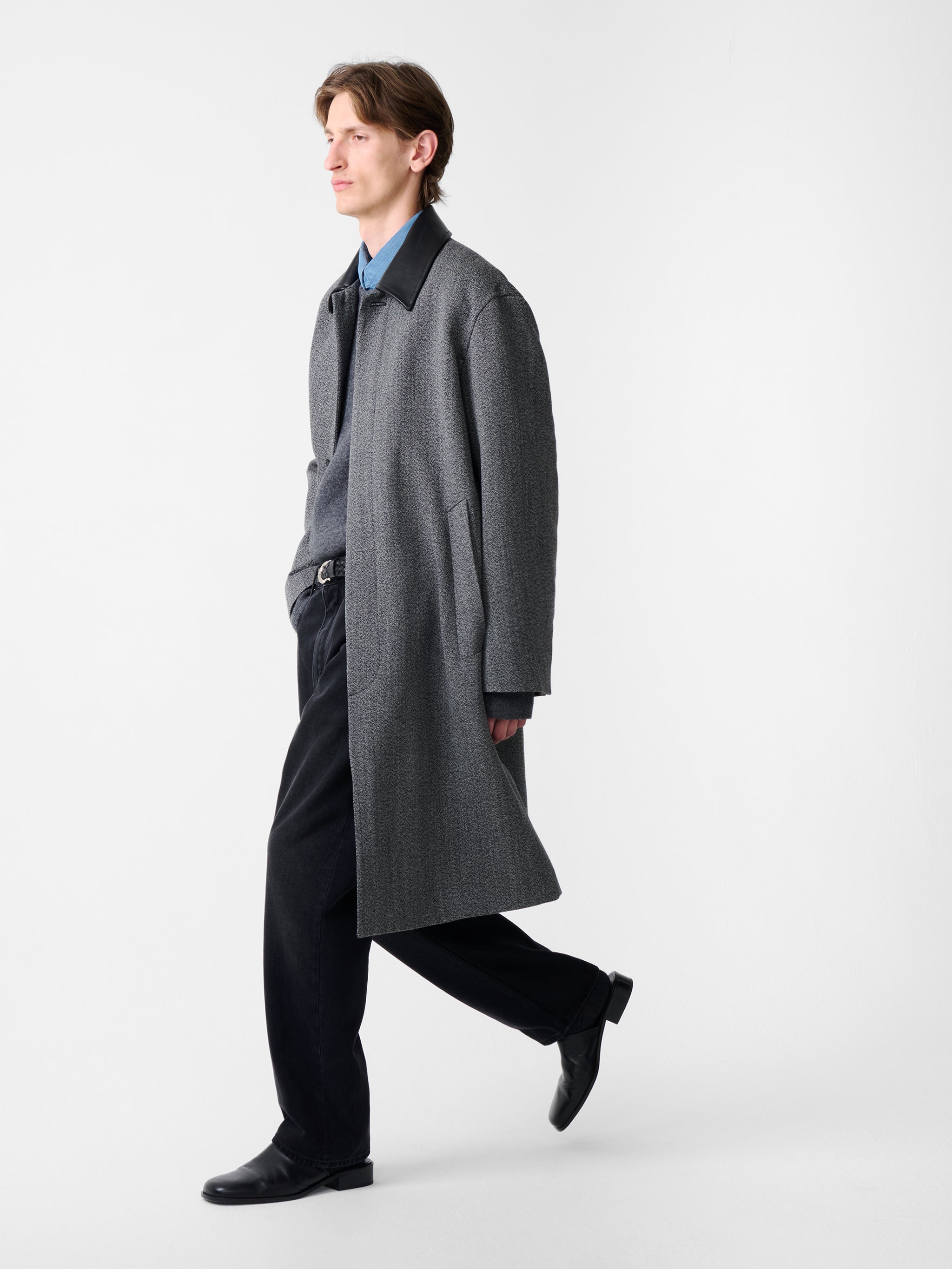 Bryn Coat in Black / White – Studio Nicholson