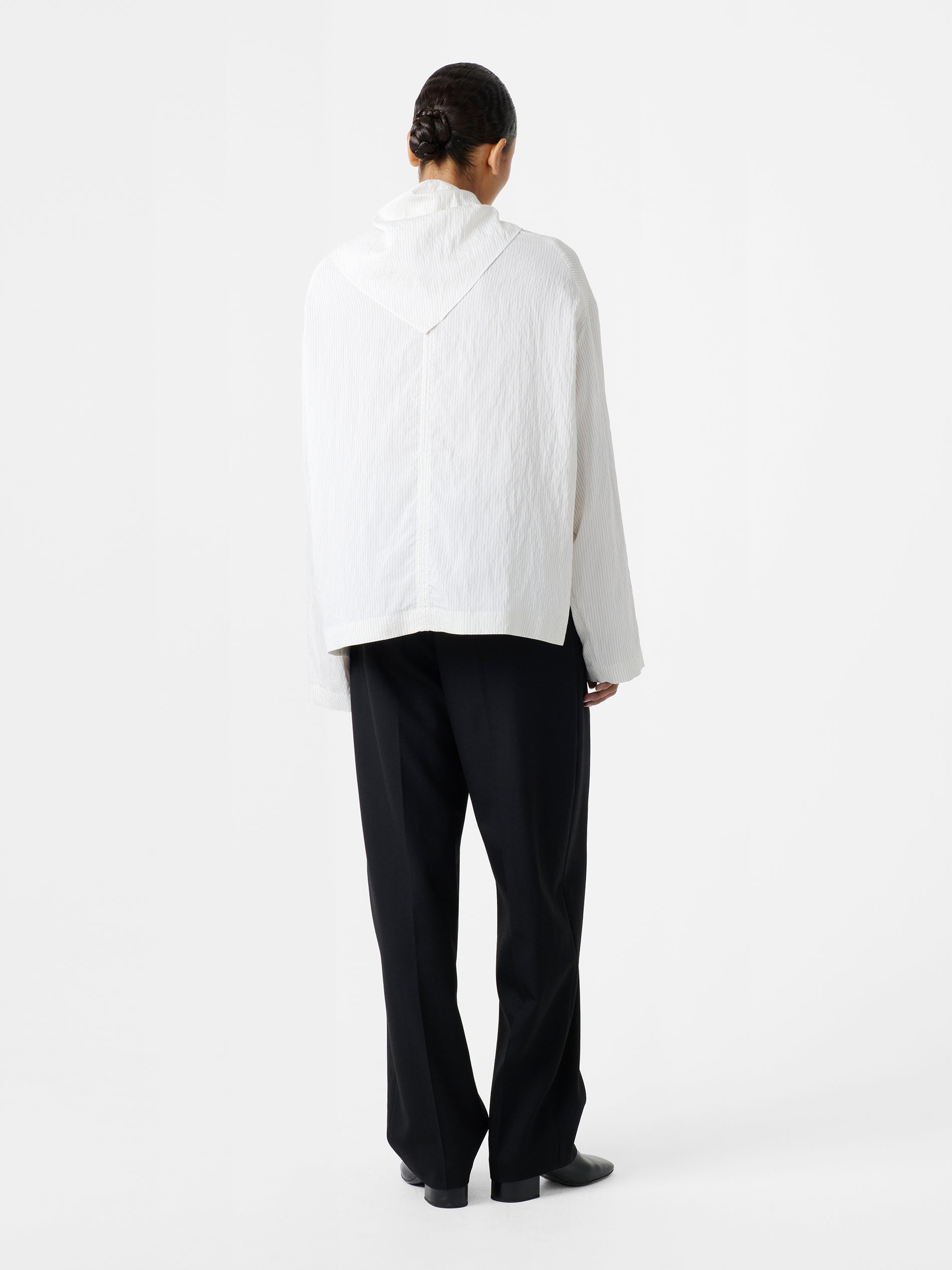 Bute Stripe Top in Black / White Stripe - Studio Nicholson