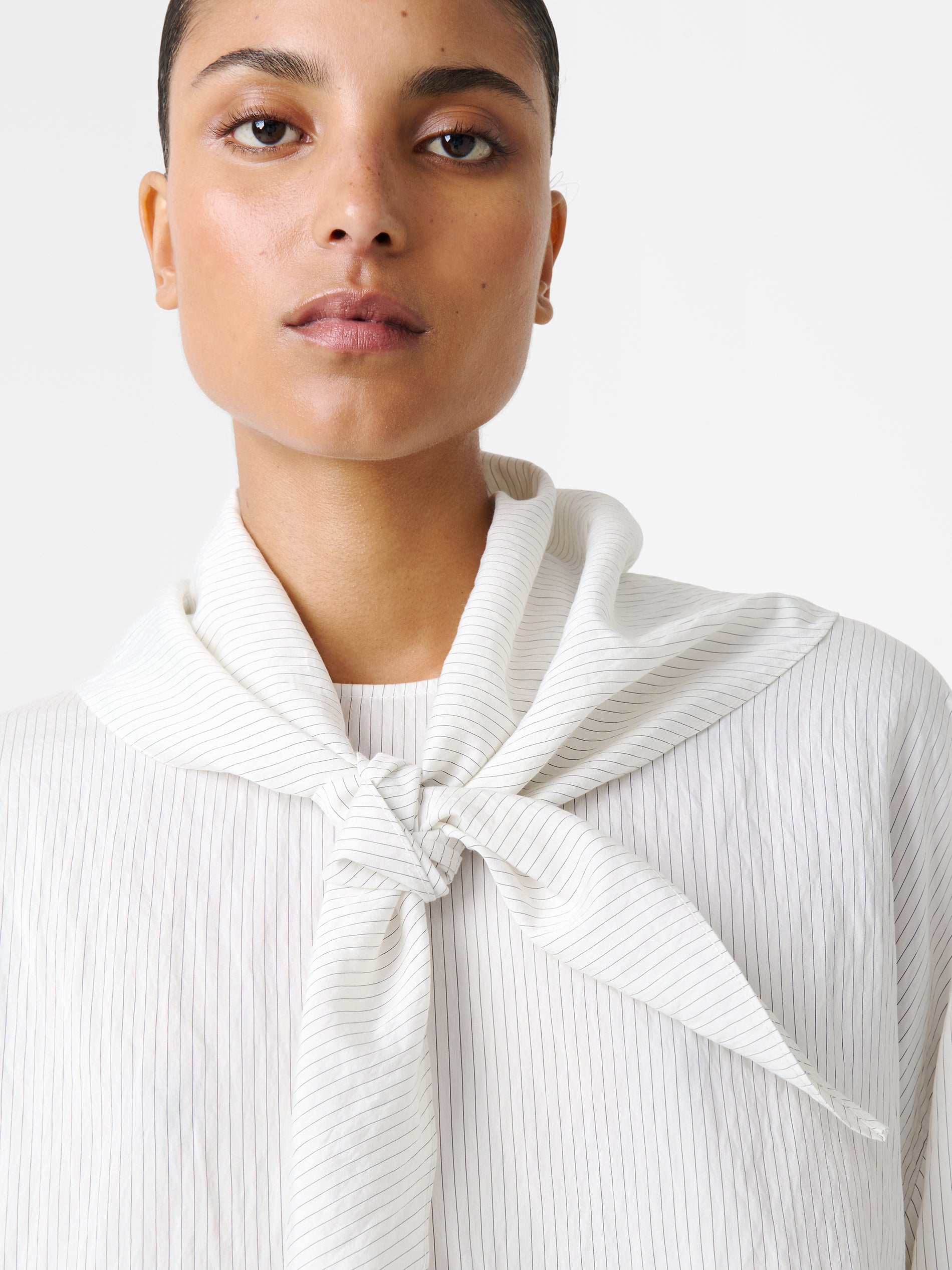 Bute Stripe Top in Black / White Stripe - Studio Nicholson