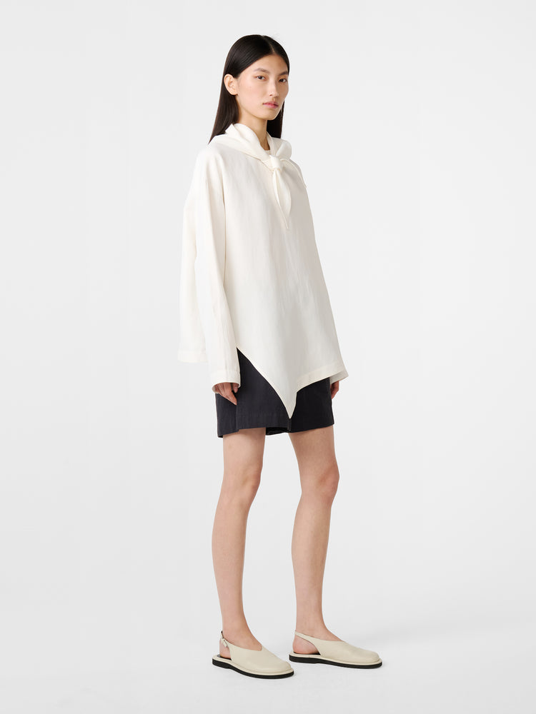 Bute Linen Top in Parchment