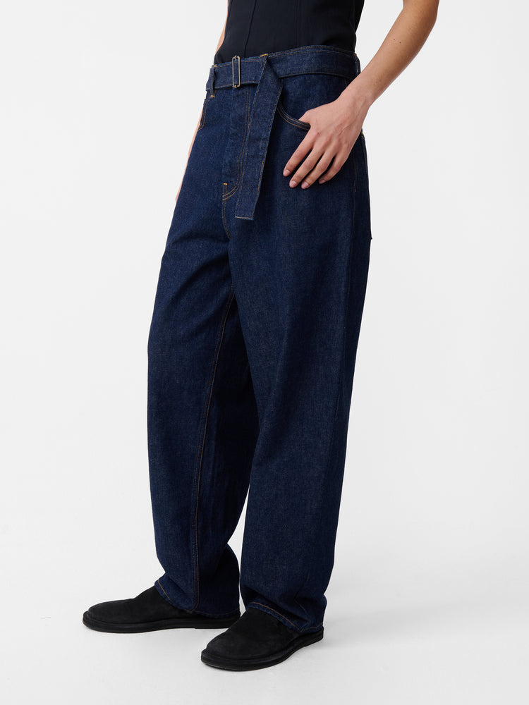 Cahun Crinkle Denim Pant in Indigo