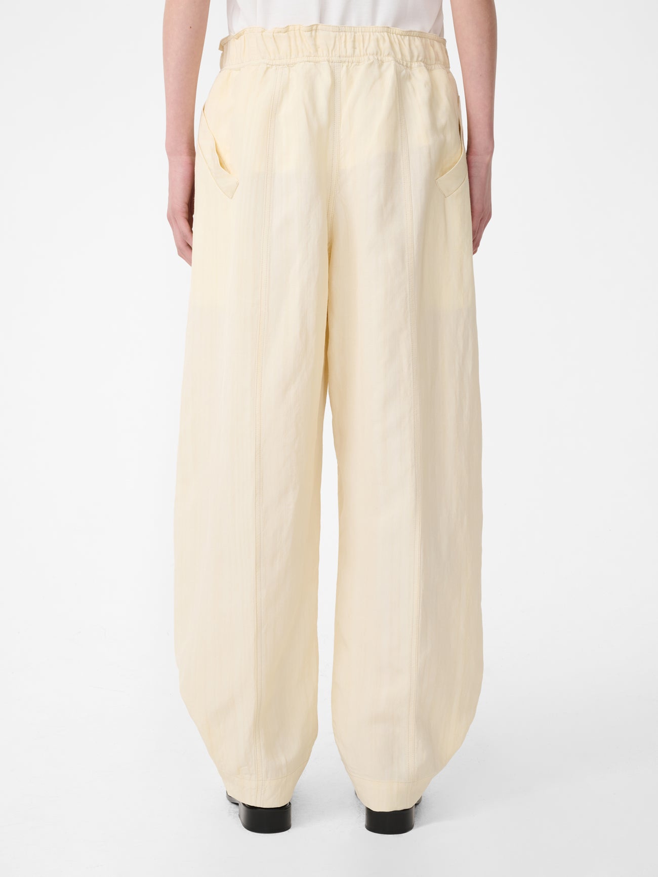 Calvo Belted Pant in Alabaster