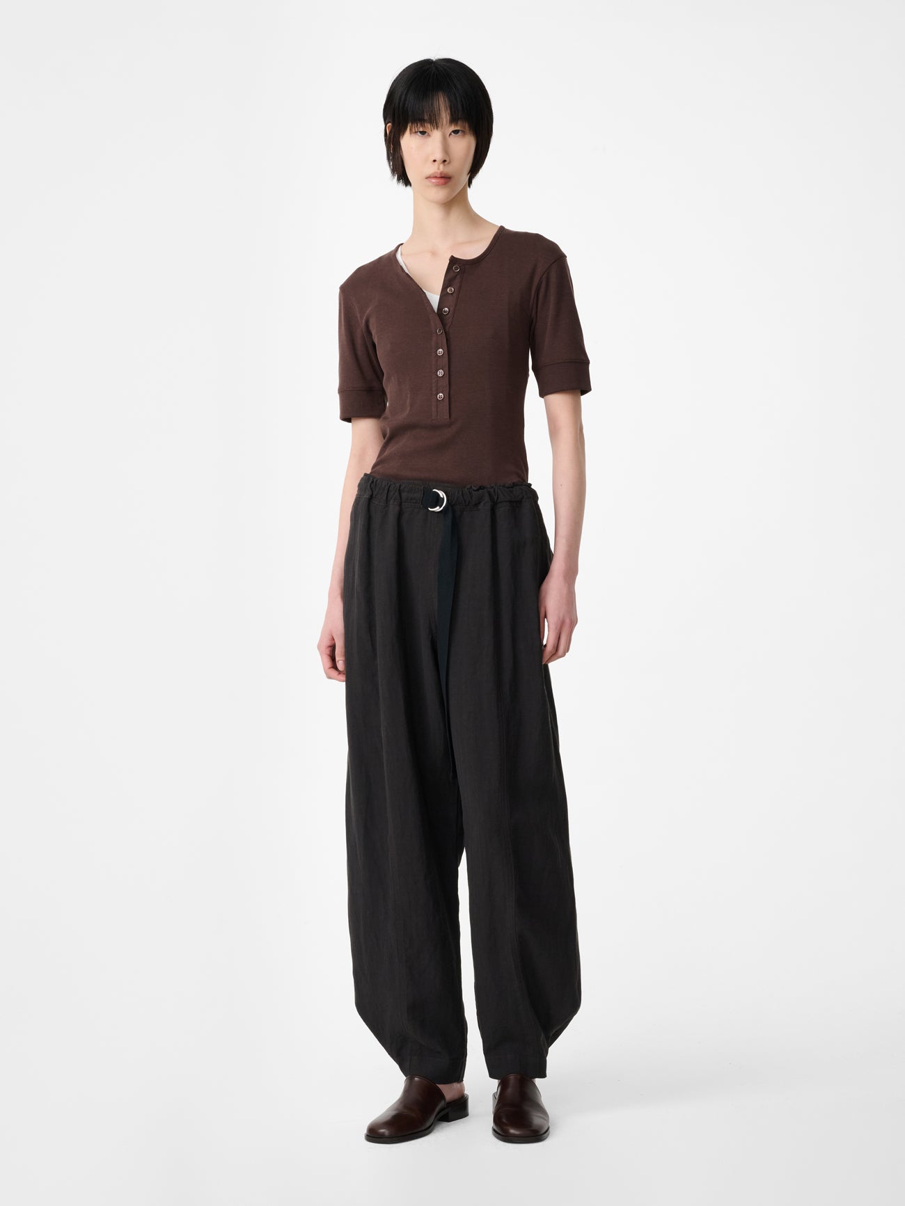Calvo Belted Pant in Ore