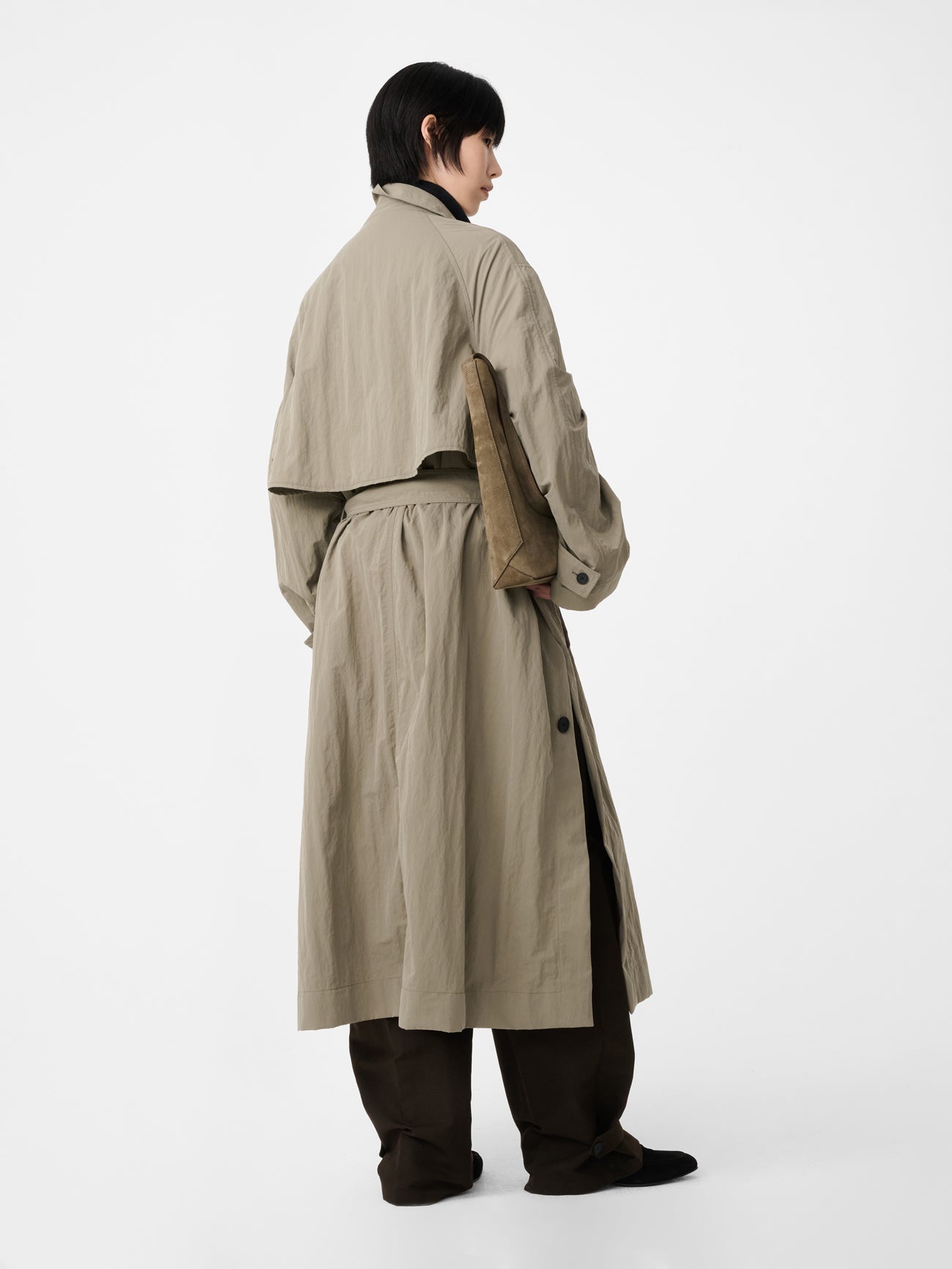 Campion Trench Coat in Mole