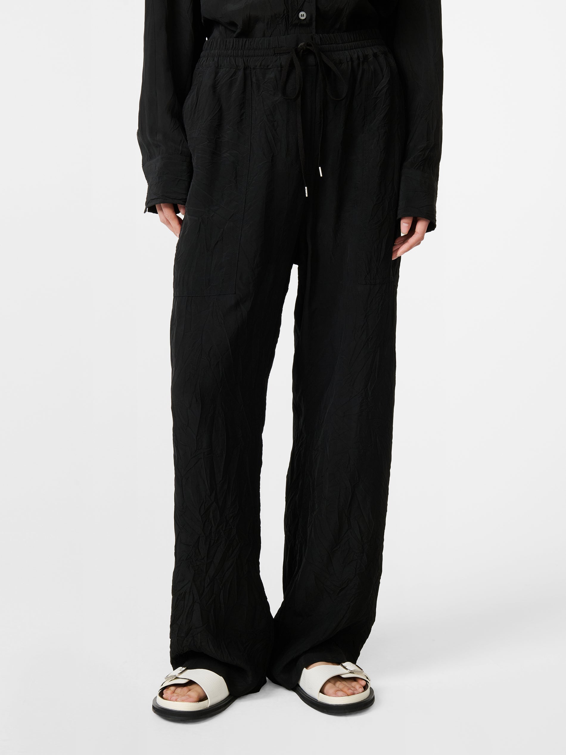 Capel Drawstring Pant in Black