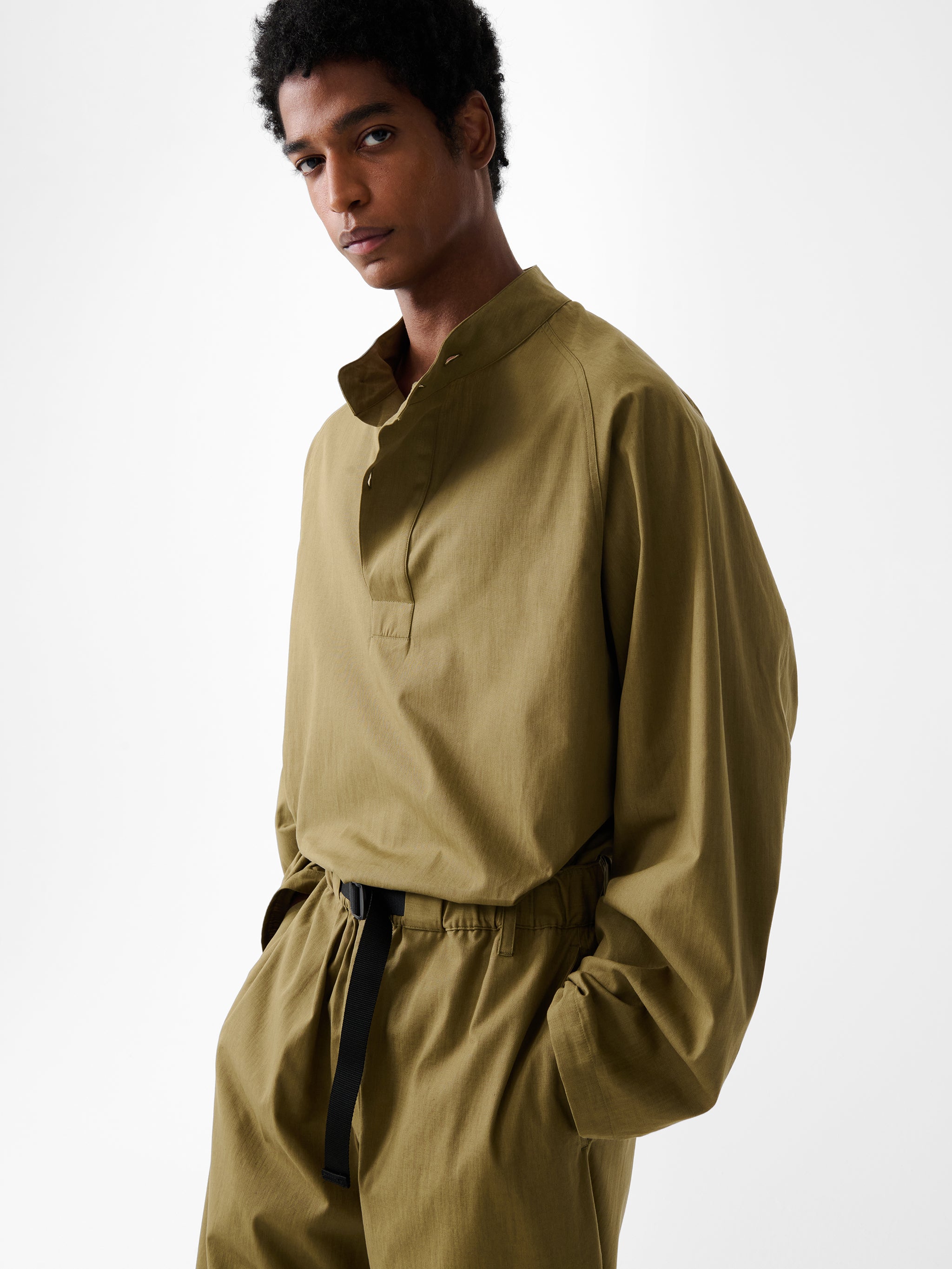 Casey Shirt in Military Green – Studio Nicholson