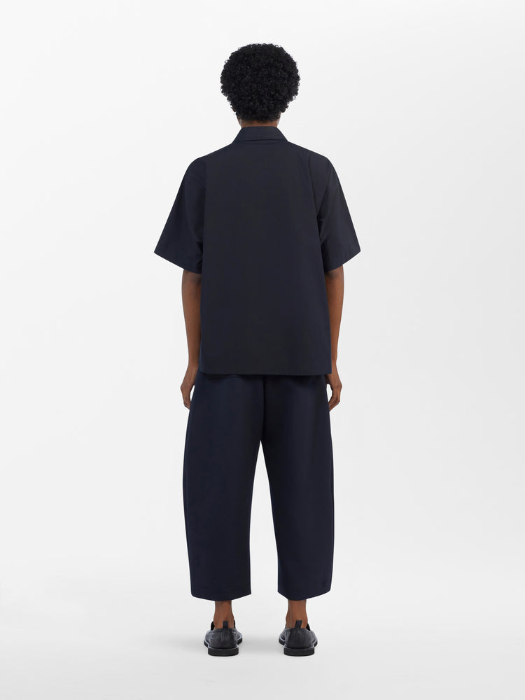Chalco Viscose Pant in Darkest Navy