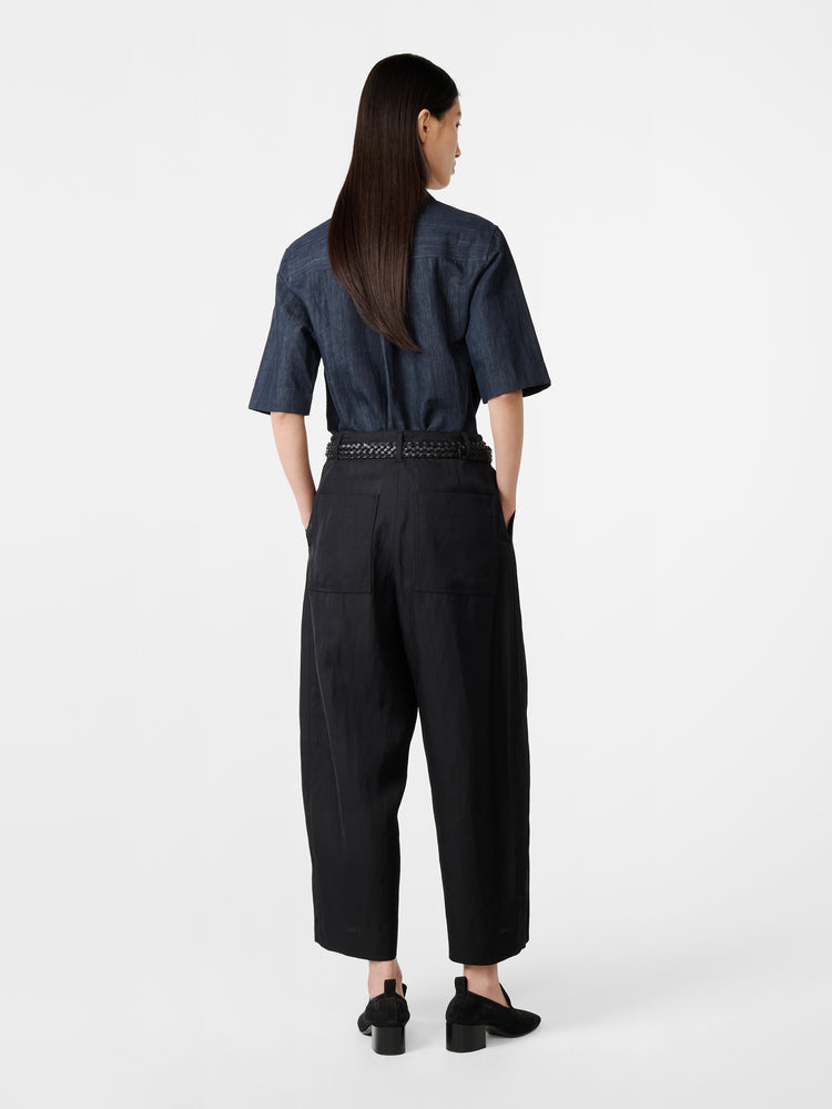 Chalco Linen Pant in Black