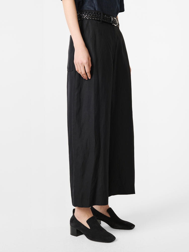 Chalco Linen Pant in Black