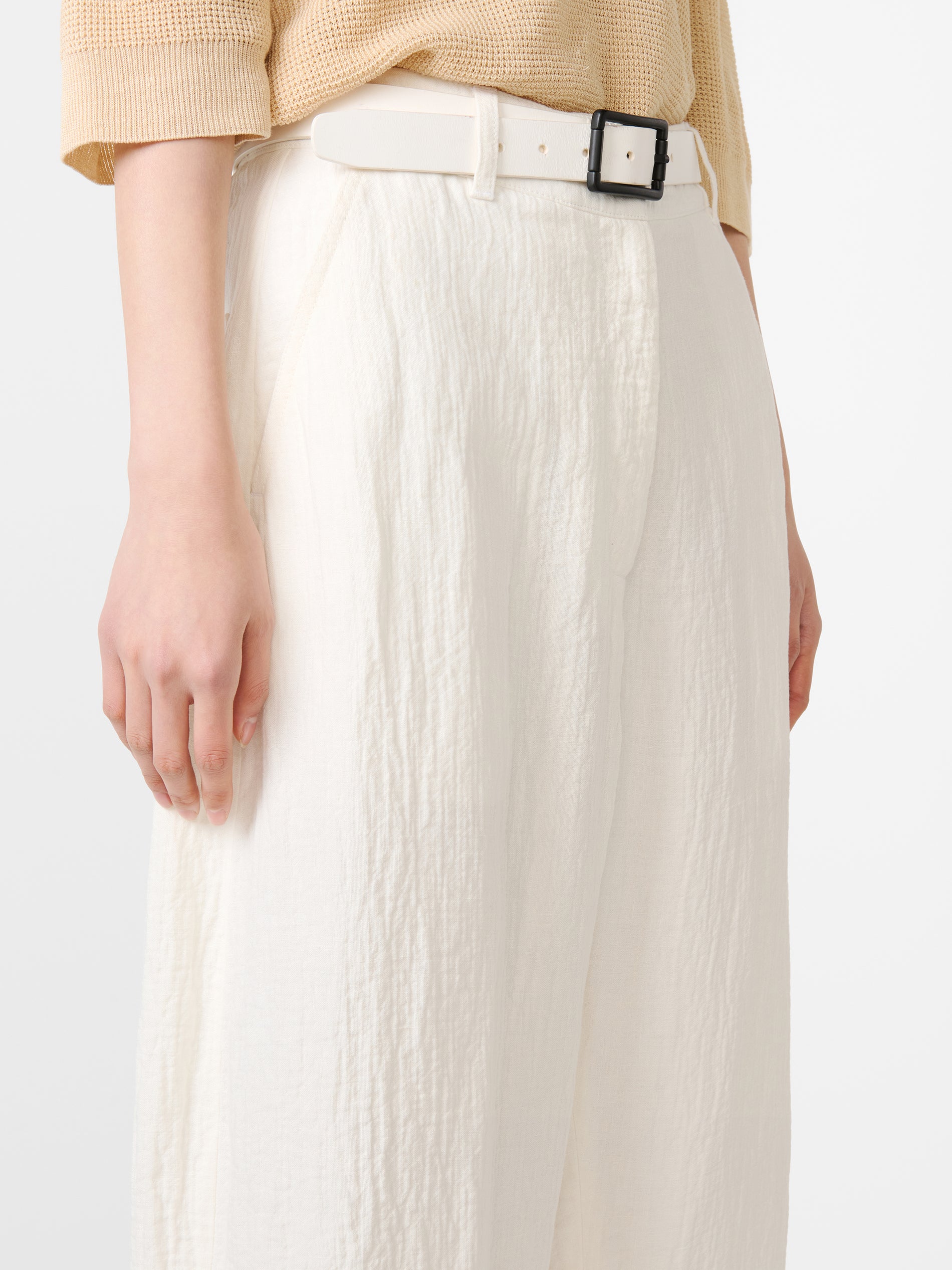 Chalco Linen Pant in Parchment - Studio Nicholson