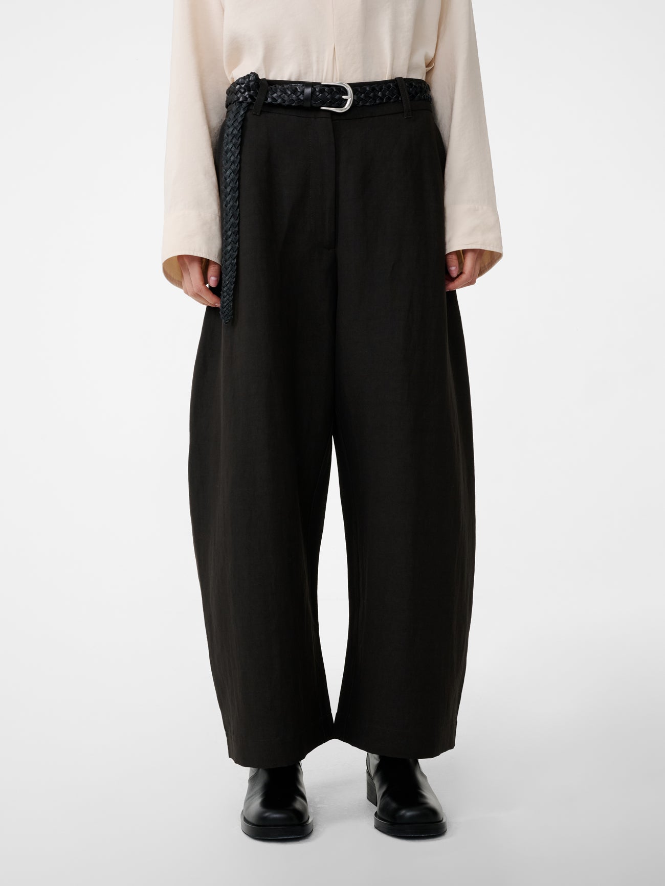 Chalco Linen Pant in Black Grape - Studio Nicholson