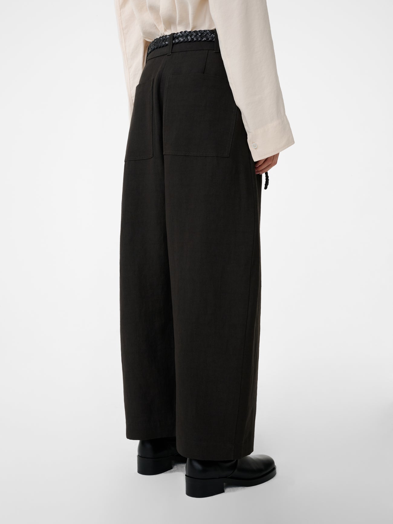 Chalco Linen Pant in Black Grape - Studio Nicholson