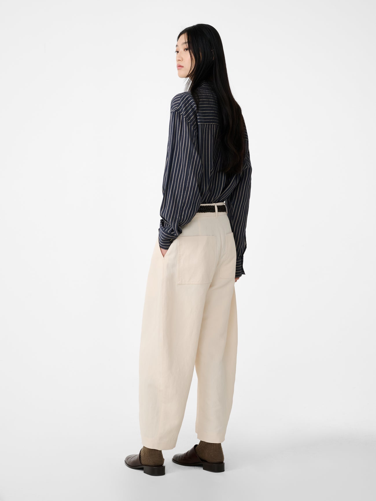 Chalco Linen Pant in Canvas - Studio Nicholson