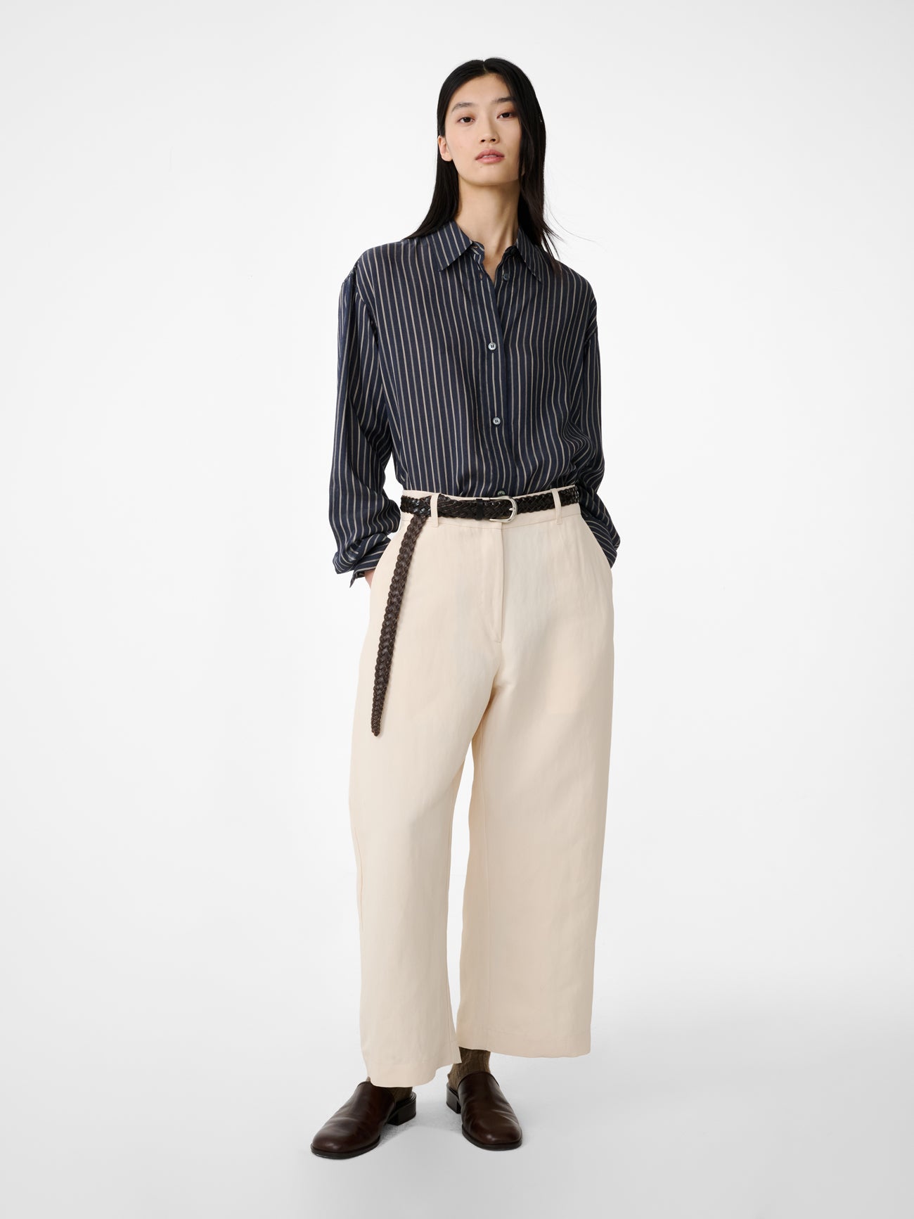Chalco Linen Pant in Canvas - Studio Nicholson