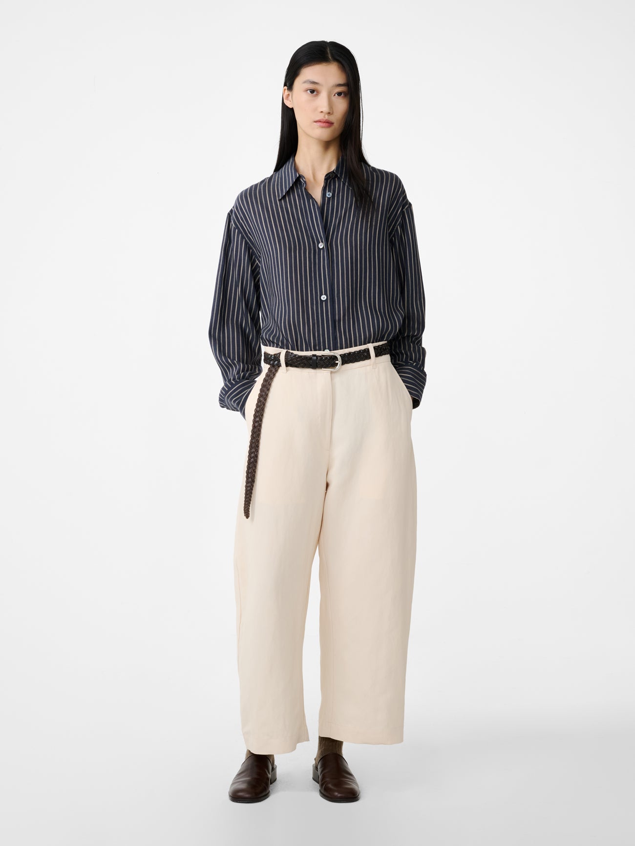Chalco Linen Pant in Canvas - Studio Nicholson