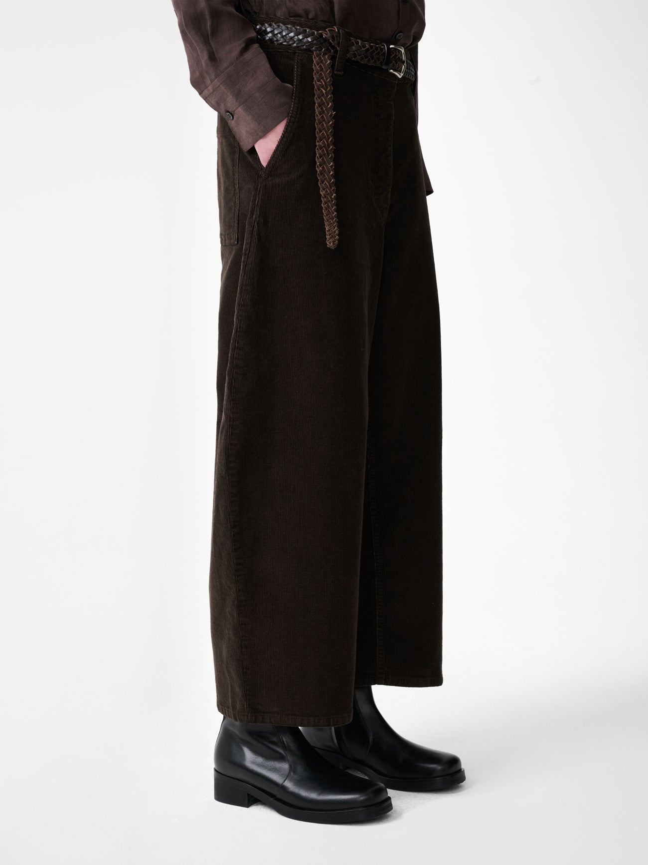 Chalco Corduroy Wide Leg Pant in Coffee