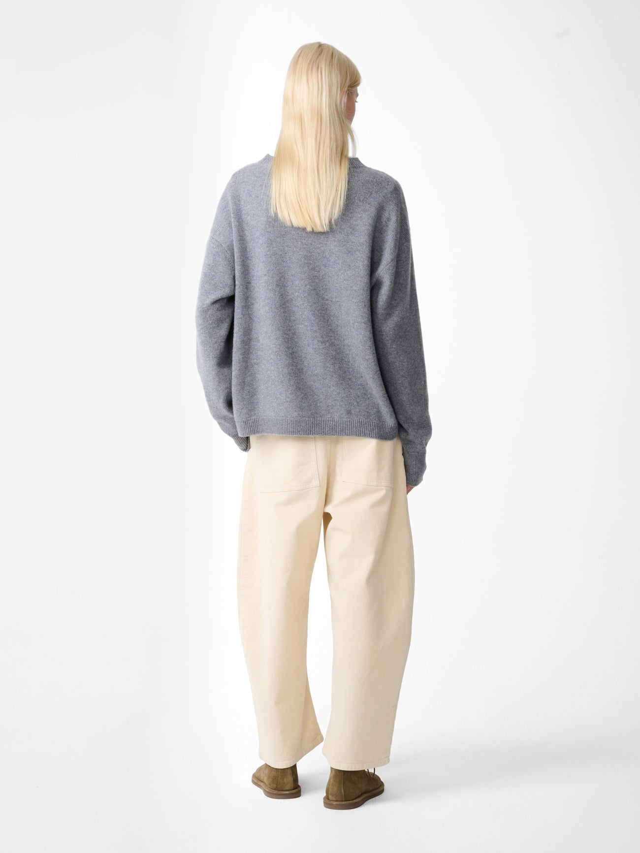 Chalco Corduroy Wide Leg Pant in Panna