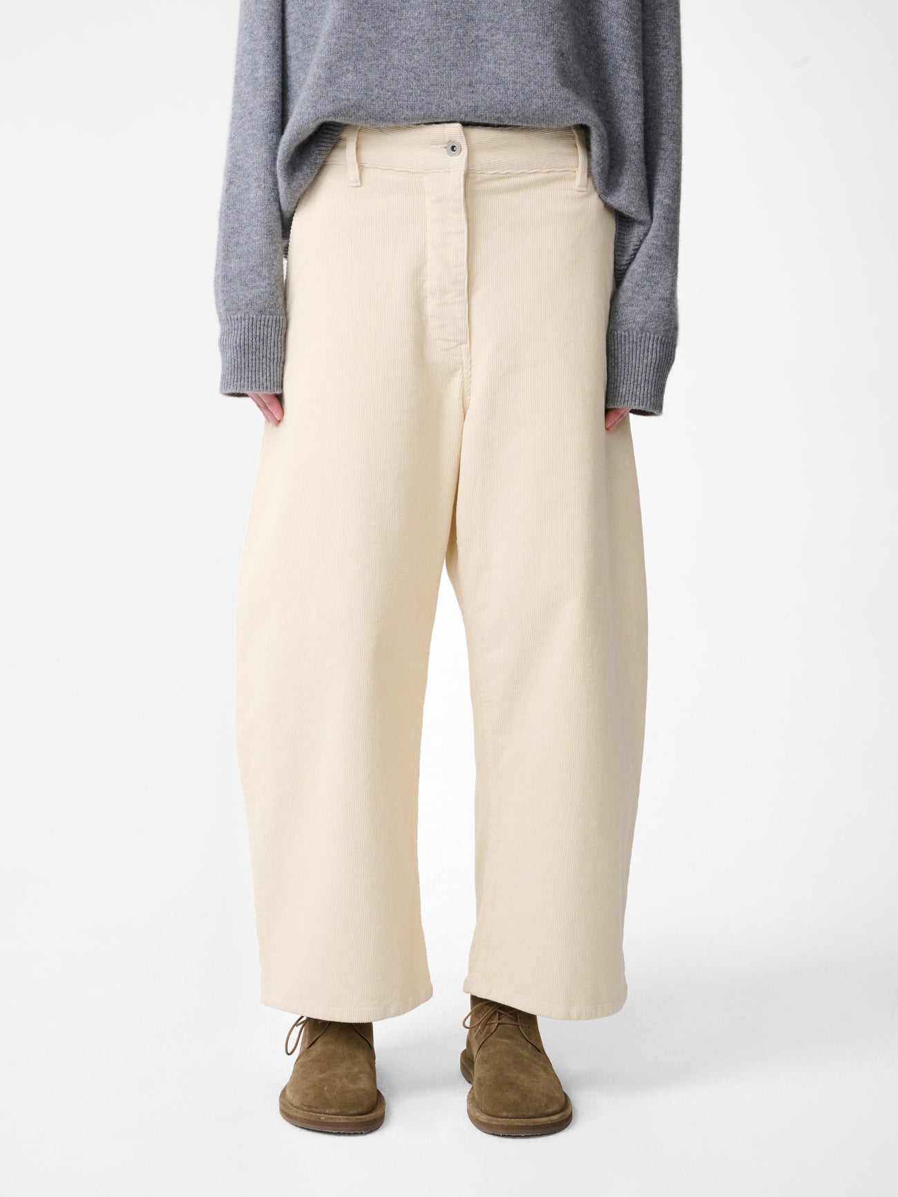 Chalco Corduroy Wide Leg Pant in Panna
