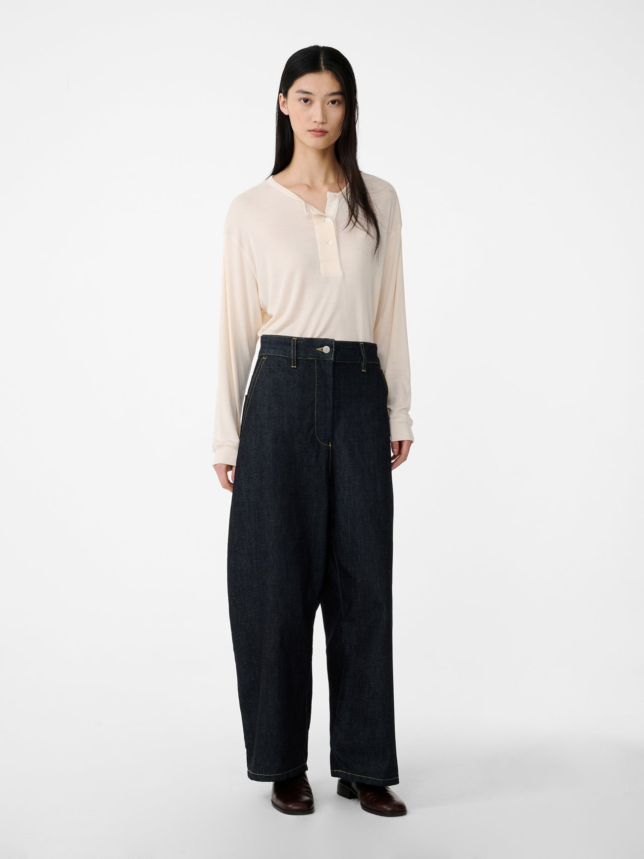 Chalco Denim Pant in Raw Indigo - Studio Nicholson