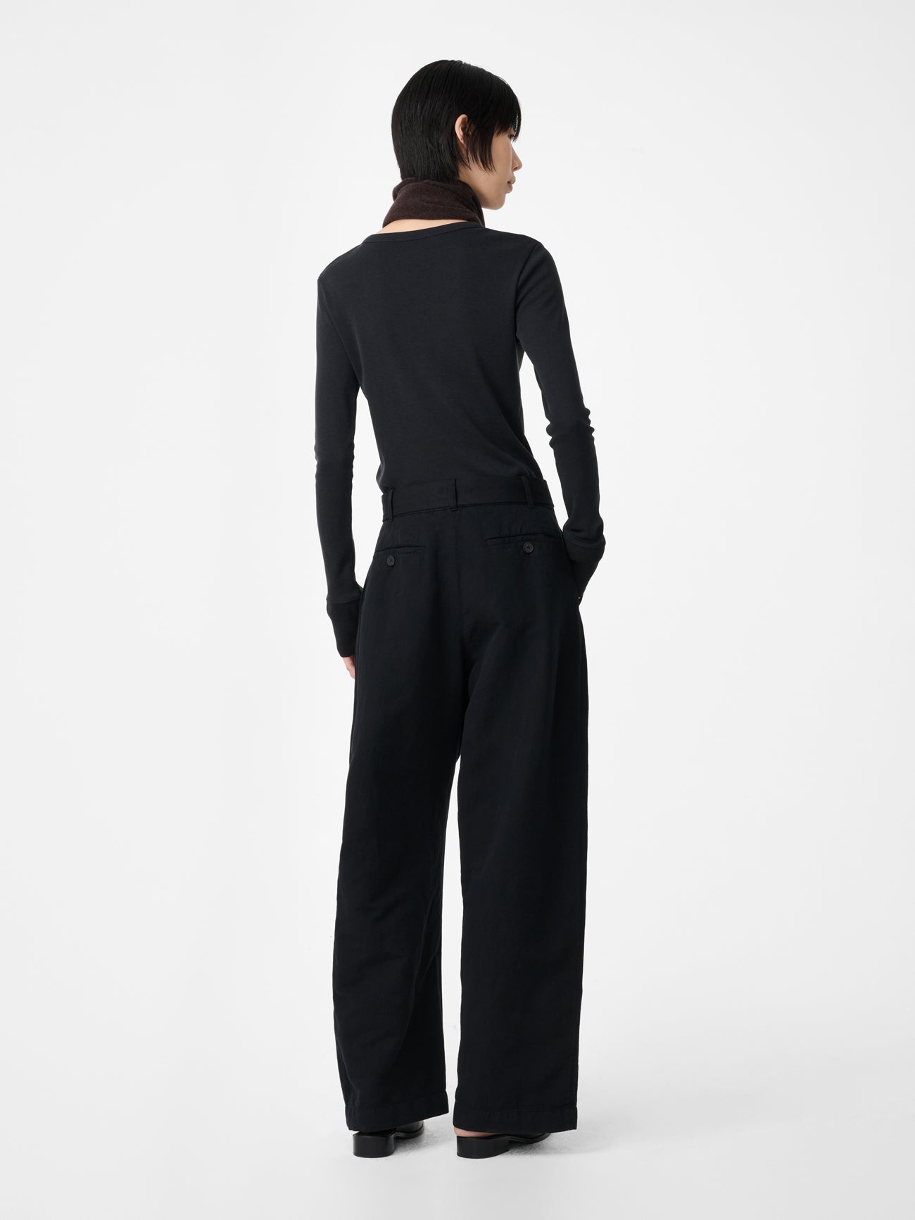 Chatto Belted Pant in Black