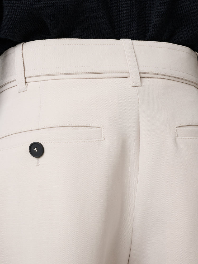 Chatto Wool Belted Pant in Putty
