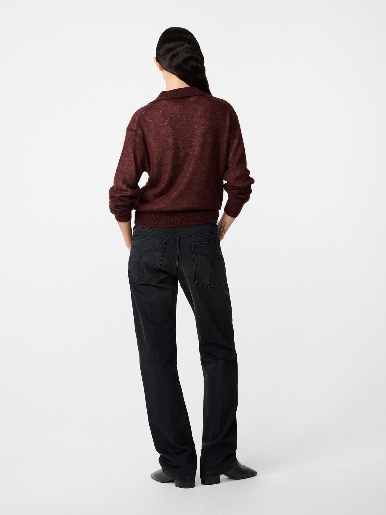 Chesapeake Mohair Knit in Mulberry - Studio Nicholson