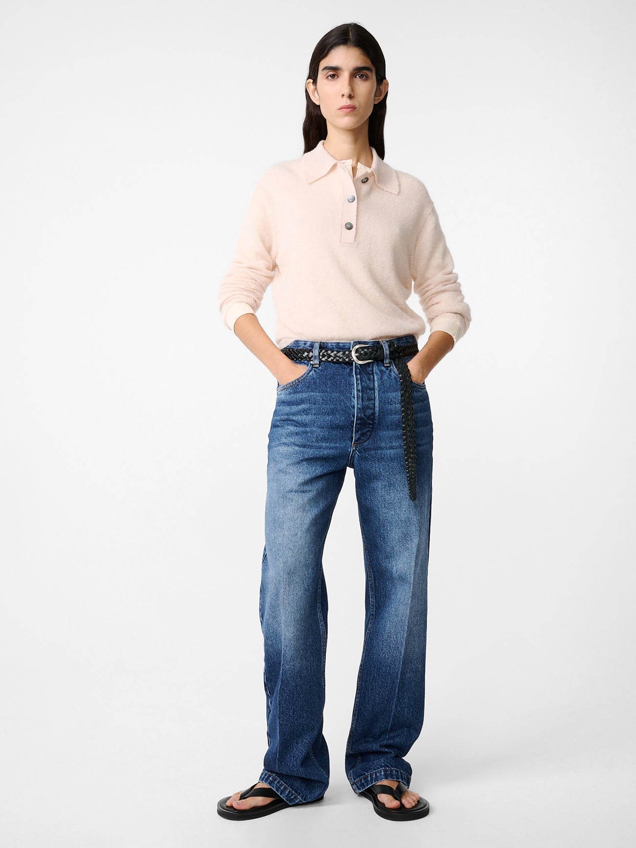 Chesapeake Knit Polo in Plaster