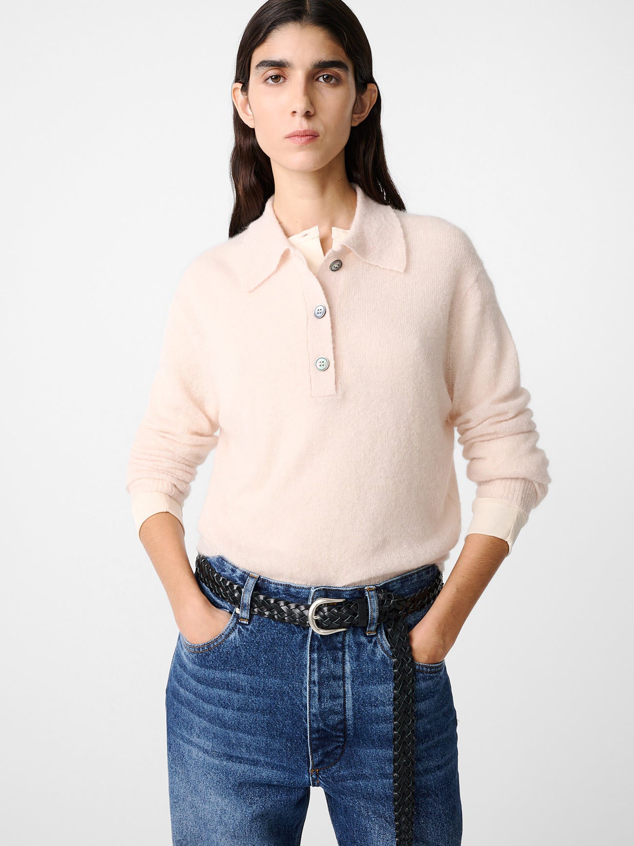 Chesapeake Knit Polo in Plaster