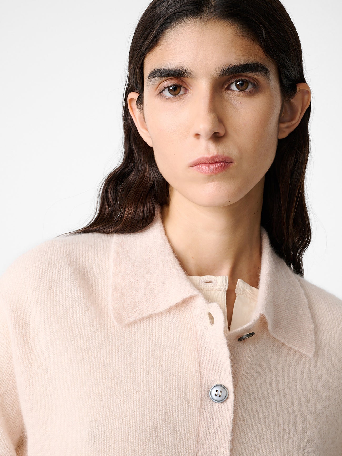 Chesapeake Knit Polo in Plaster