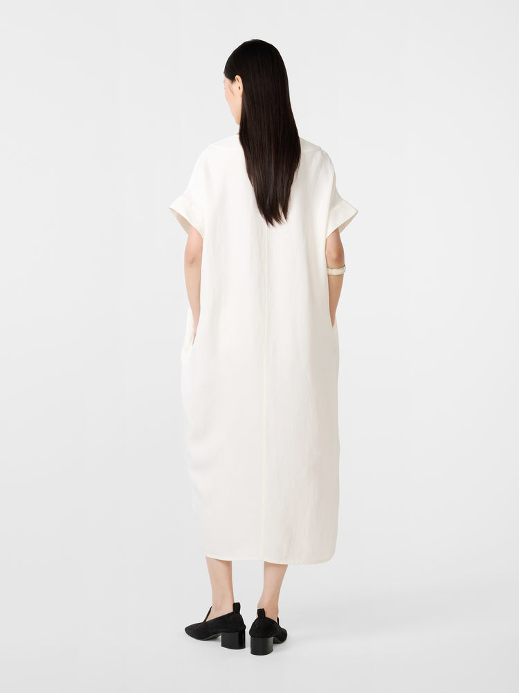 Cley Linen Dress in Parchment