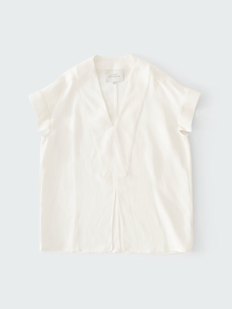 Circe Linen Top in Parchment