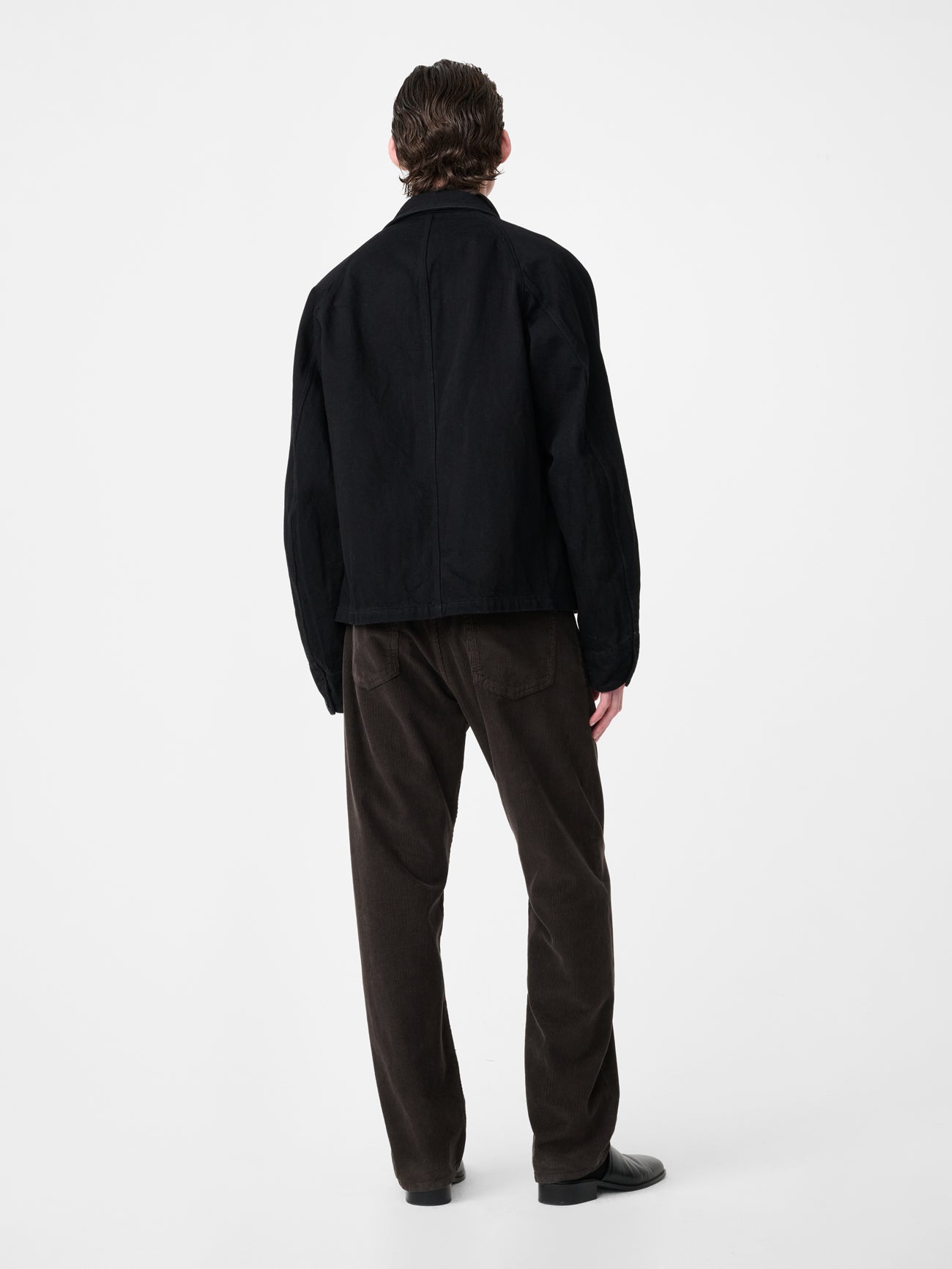 Coggan Crinkle Denim Jacket in Black