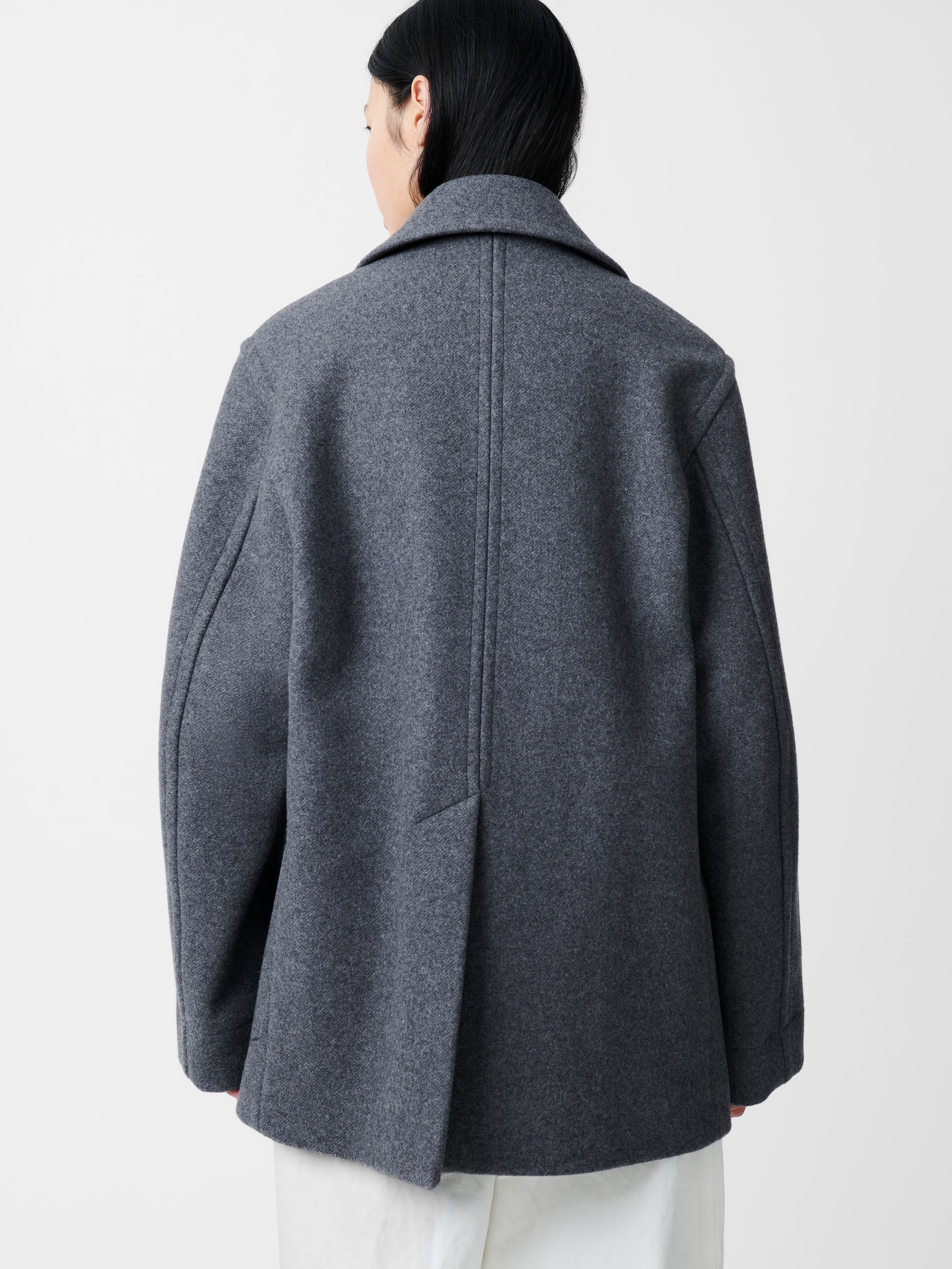 Coles Coat in Grey Melange - Studio Nicholson