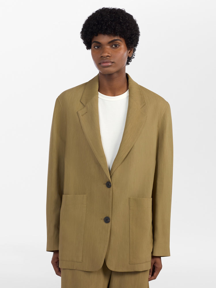 Conde Viscose Linen Jacket in Pampas