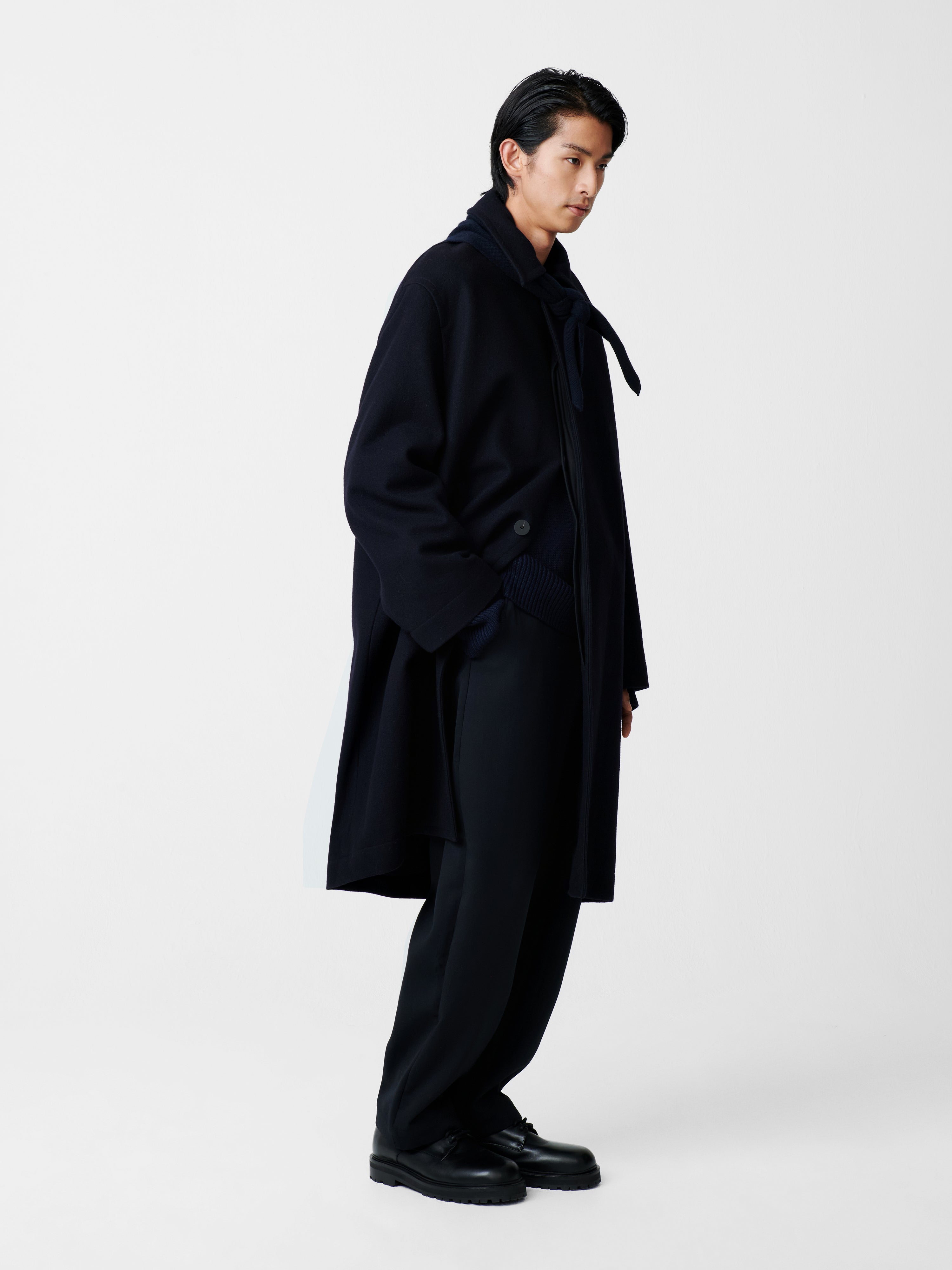 Cover Coat in Darkest Navy | Wool Car Coat | Studio Nicholson