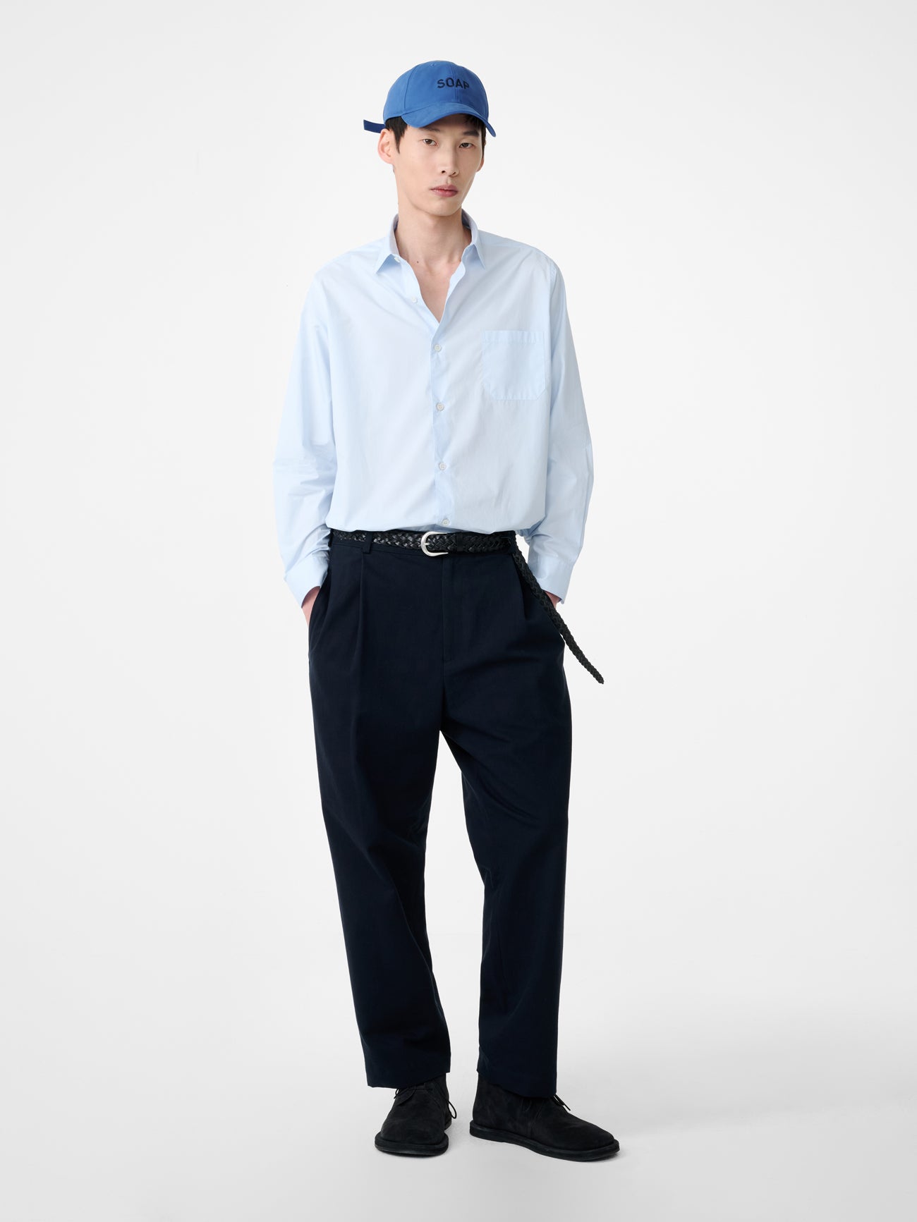 SN x PERFUMER H Cyclamen Shirt in Light Blue - Studio Nicholson