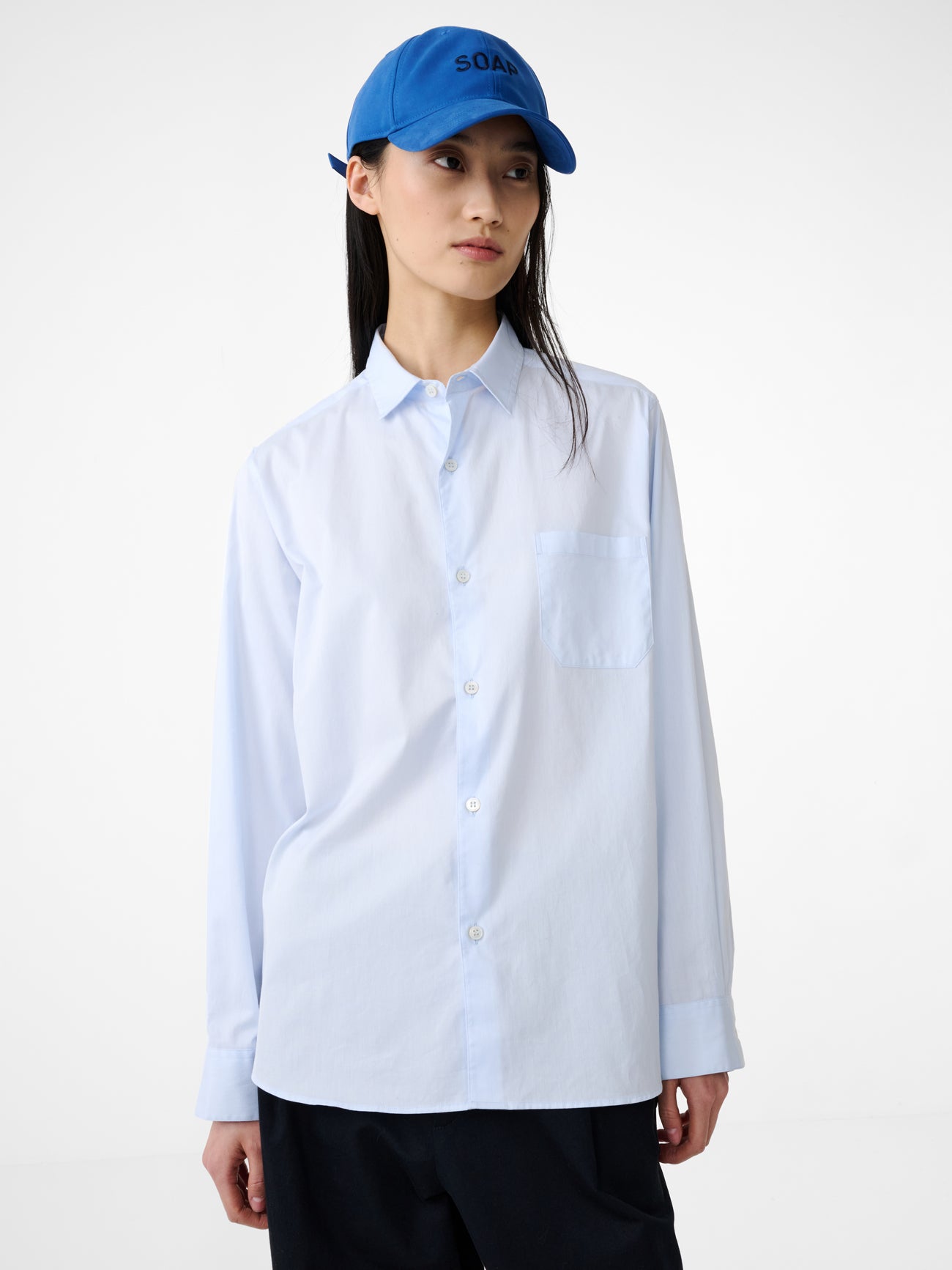 SN x PERFUMER H Cyclamen Shirt in Light Blue - Studio Nicholson