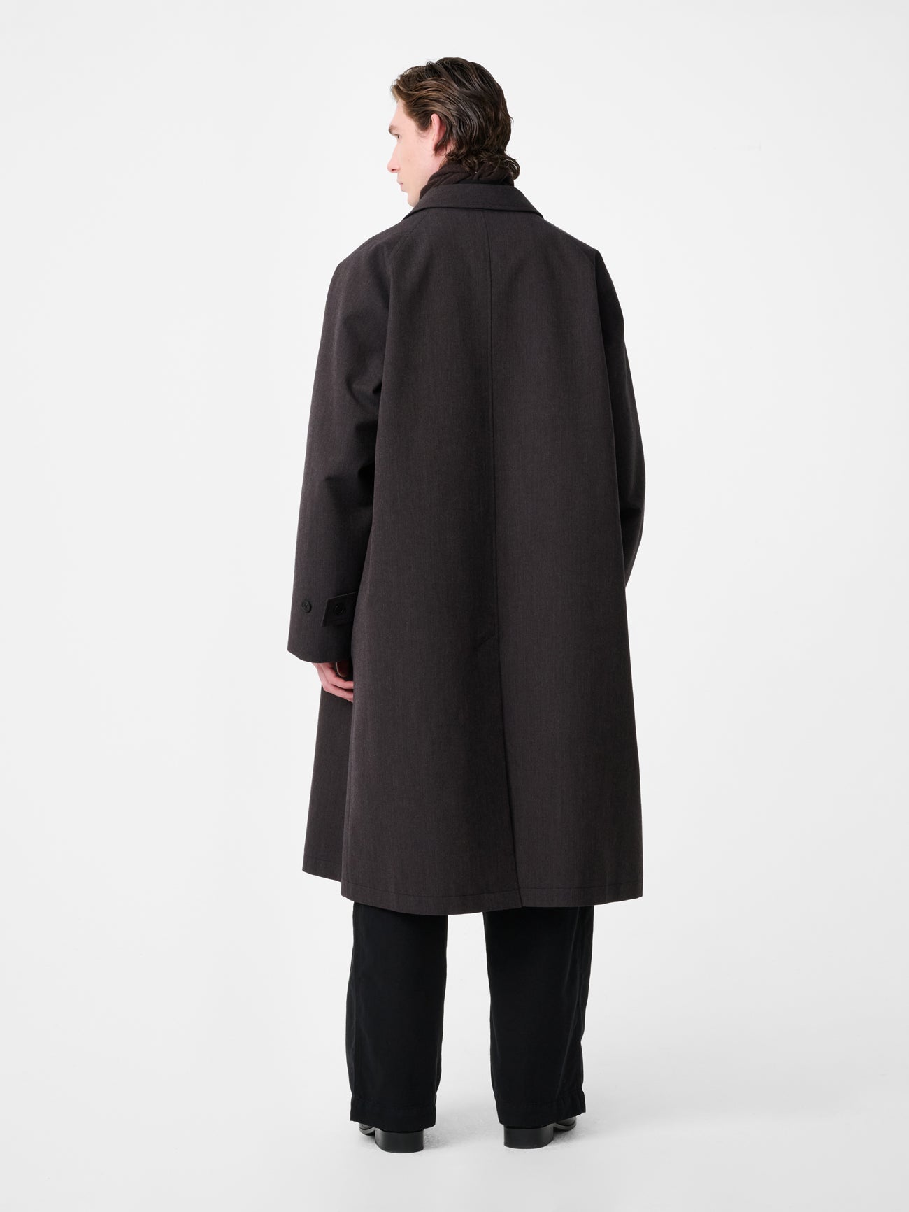 Crowe Trench Coat in Brown Marl