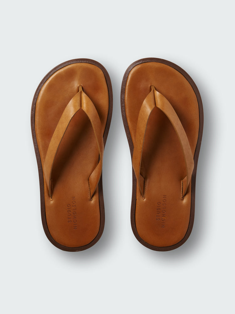 Men's Curren Leather Sandal in Sand