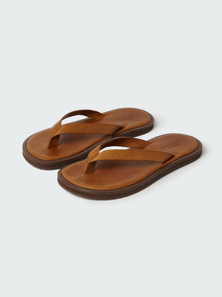 Men's Curren Leather Sandal in Sand
