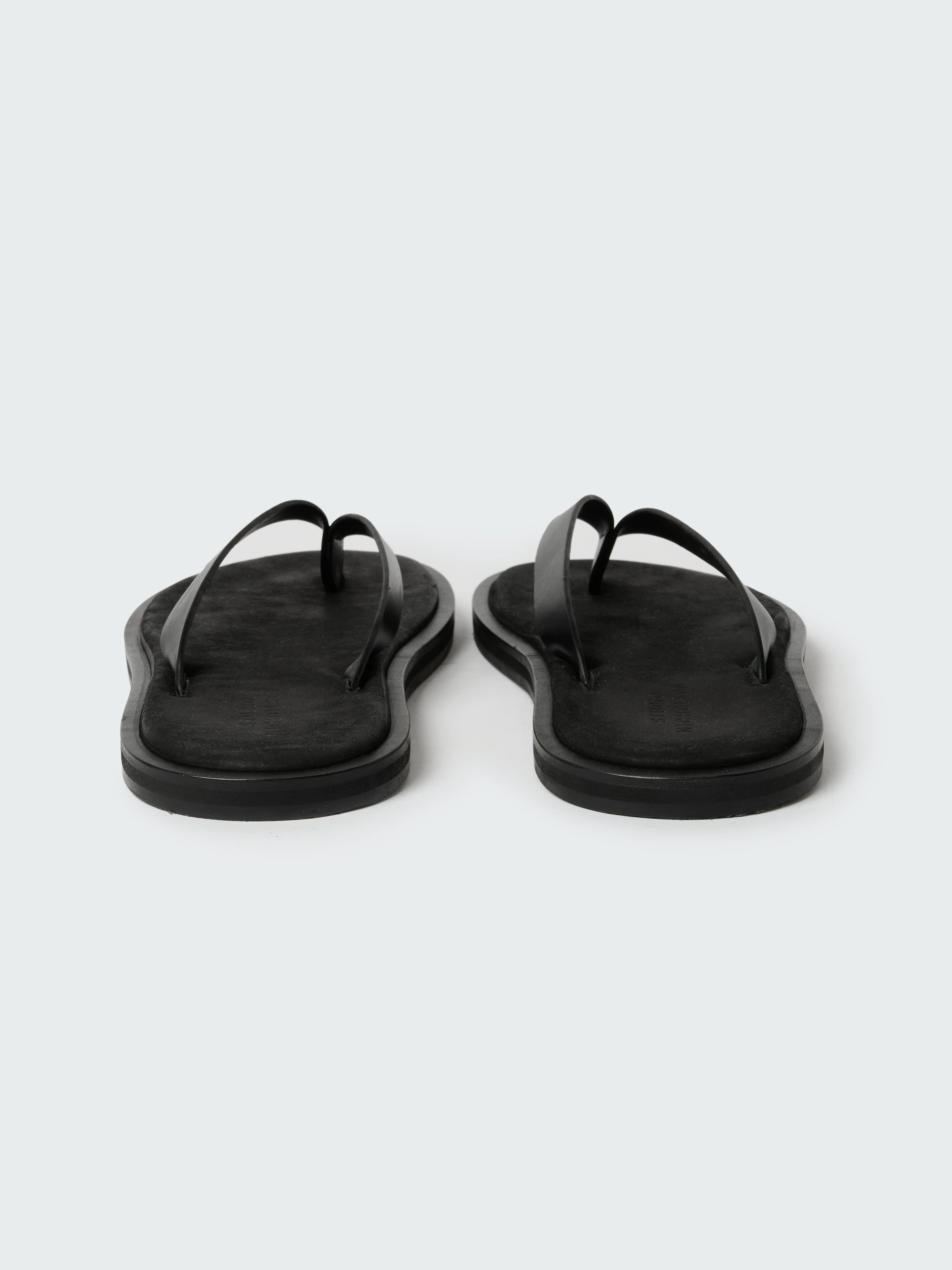 Men's Curren Leather Sandal in Black - Studio Nicholson