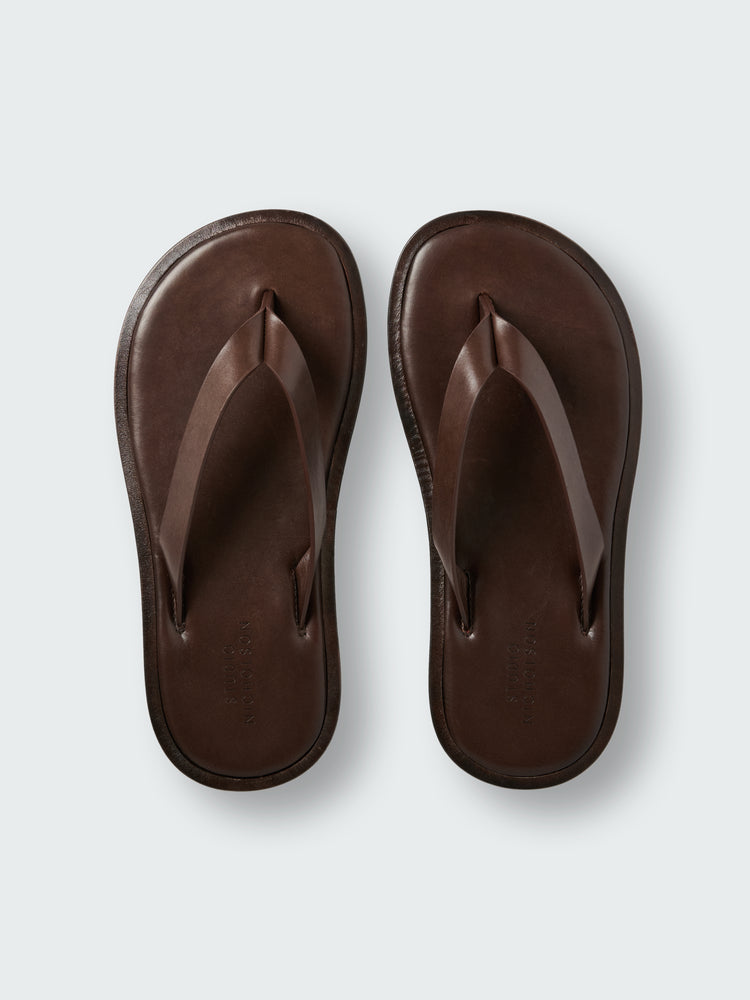 Women's Curren Leather Sandal in Cocoa