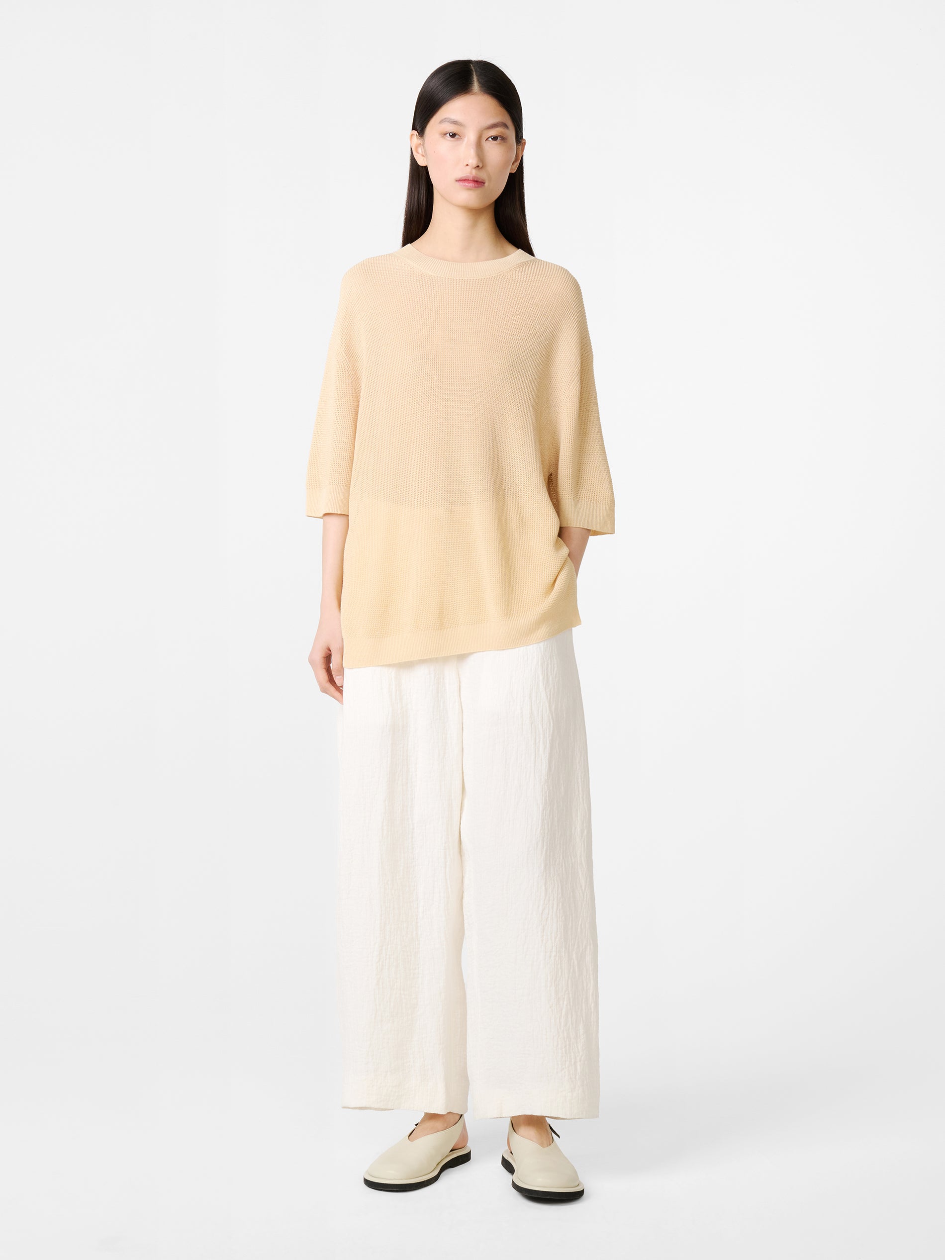 Chalco Linen Pant in Parchment - Studio Nicholson