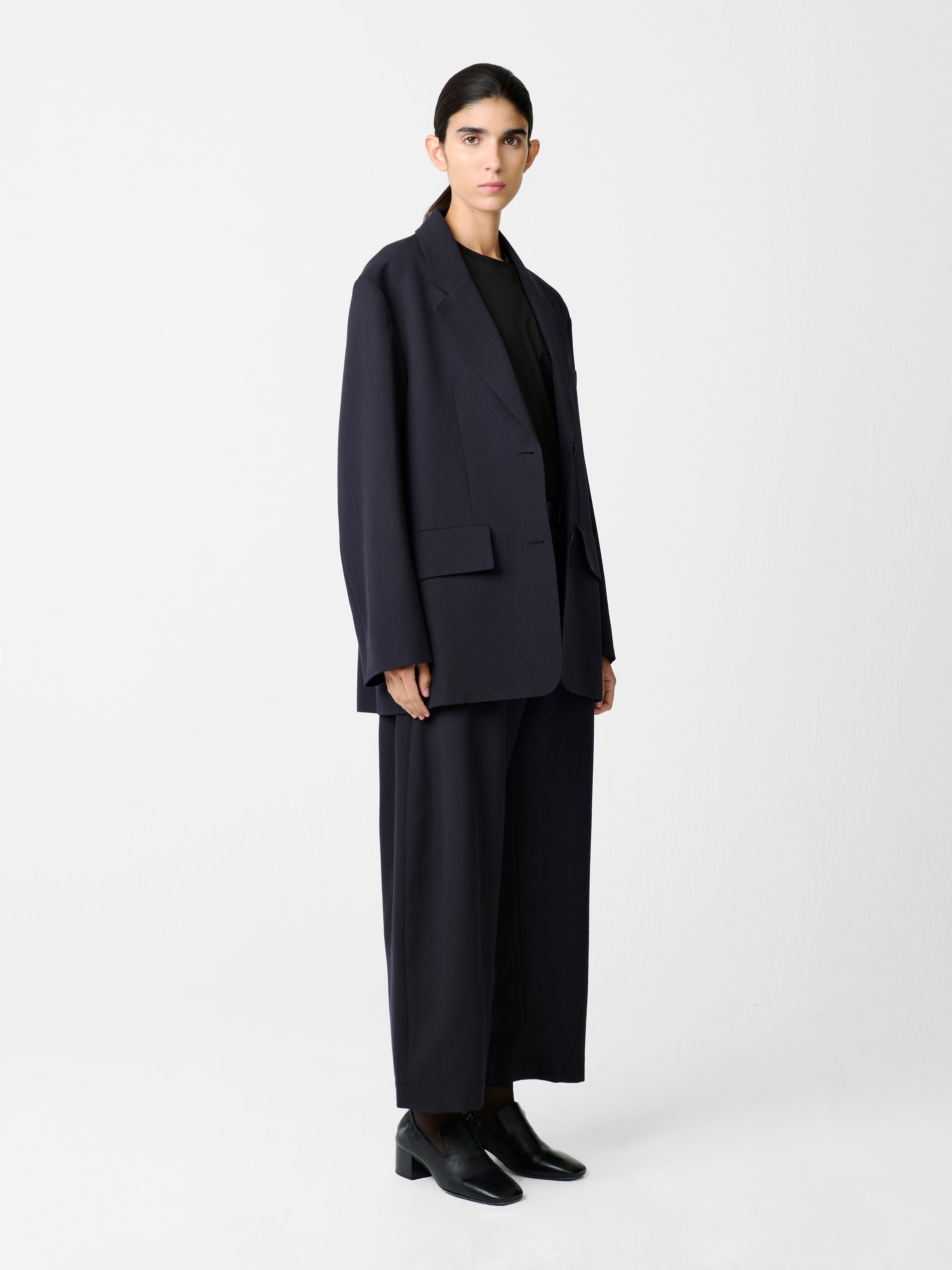 Chalco Wool Pant in Darkest Navy - Studio Nicholson